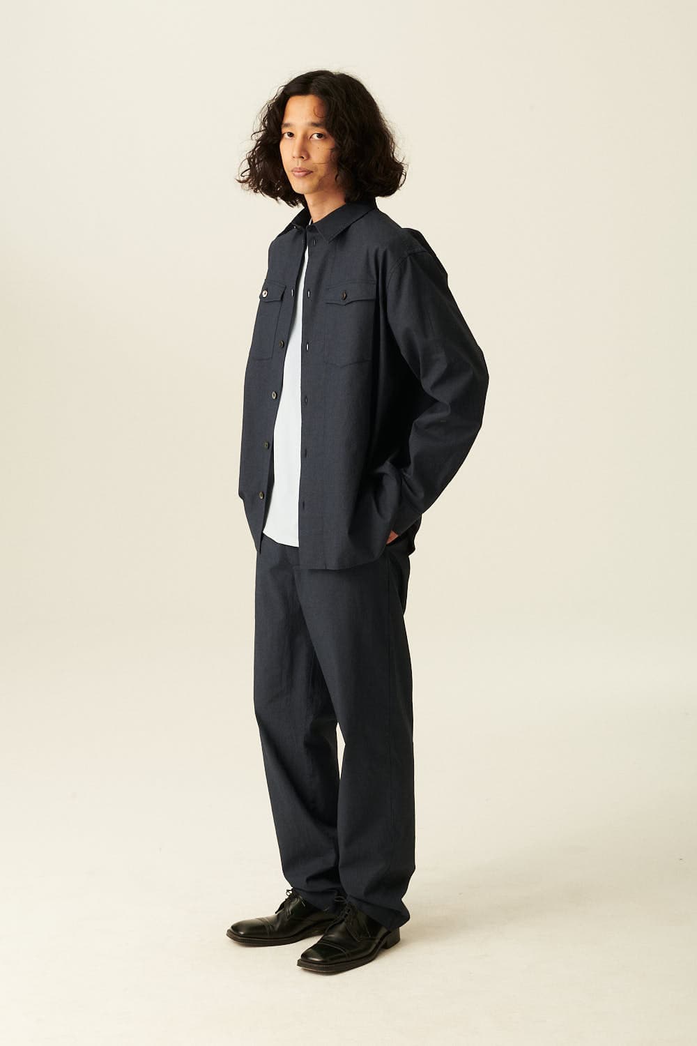 SEFTON 린넨 버튼 다운 투 포켓 셔츠 242 170 0101NBS