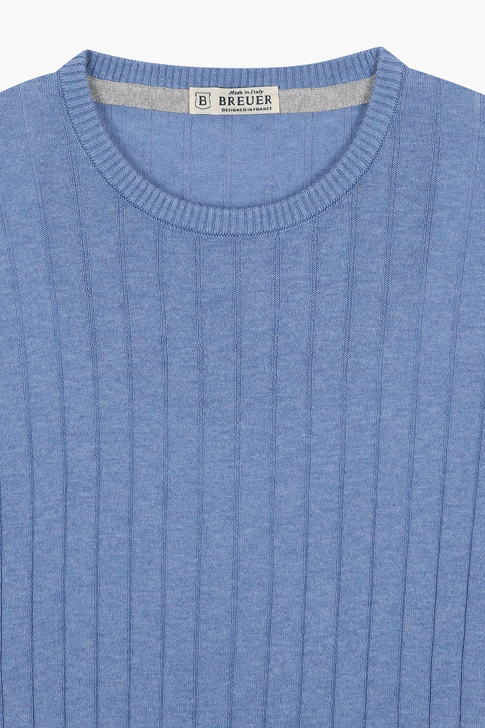 코튼 리브 긴팔 니트 블루 RE5SMBAKN103R63