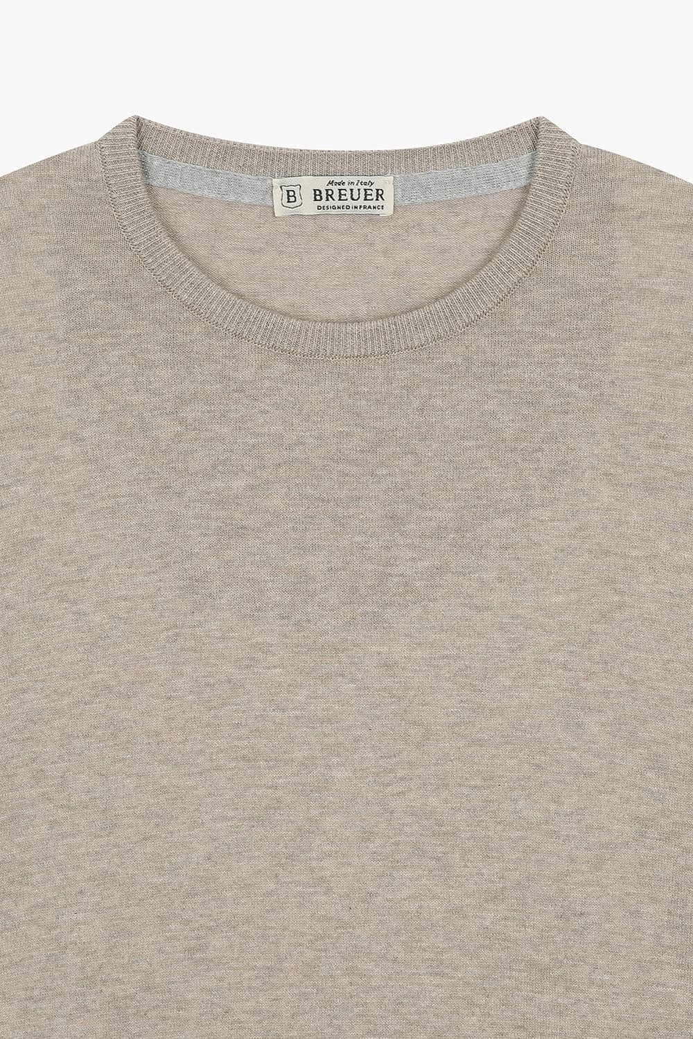 코튼 라운드 긴팔 니트 라이트 브라운 RE5SMBAKN102R80