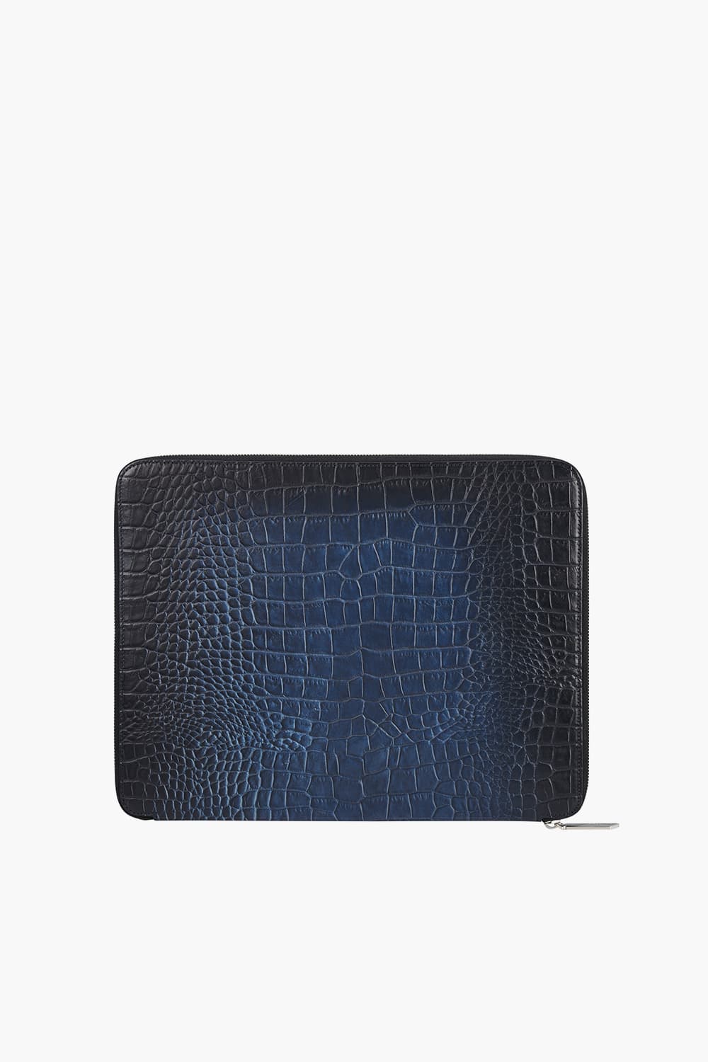 24 르글랑 아뜰리에 크로코패턴 컨퍼런스 패드 클러치 블루 CG190374Z