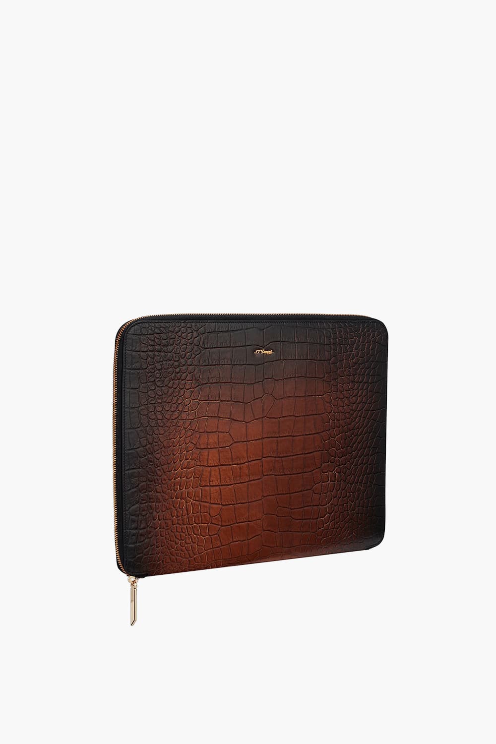 24 르글랑 아뜰리에 크로코패턴 컨퍼런스 패드 클러치 하바나 CG190474Z