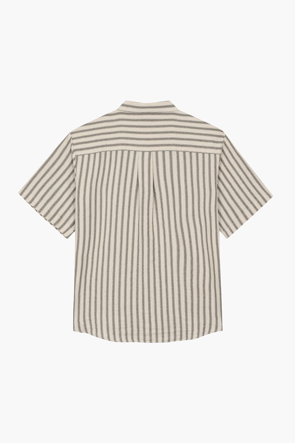 SILVIO 린넨 혼방 스트라이프 반소매 셔츠 25-2 3820226GIS