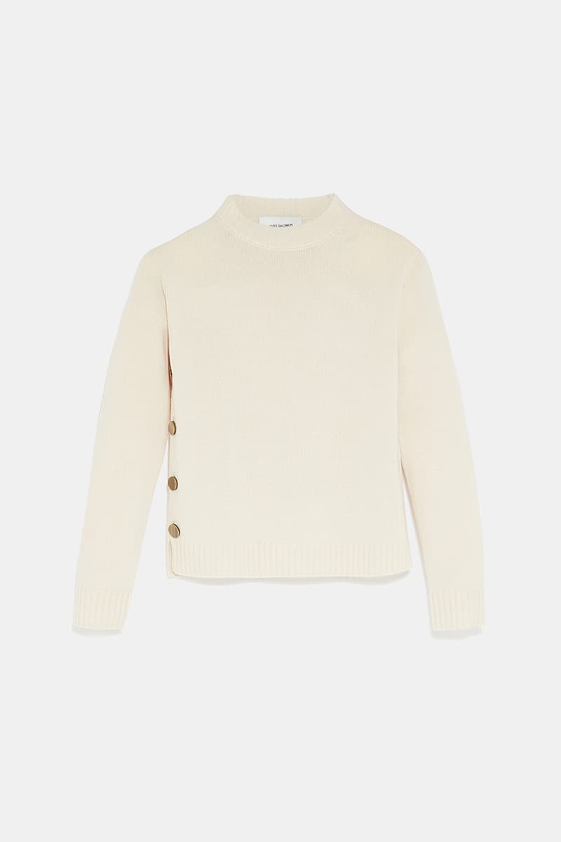 크롭 숏 버튼 니트 CE4WFKNTP003C01