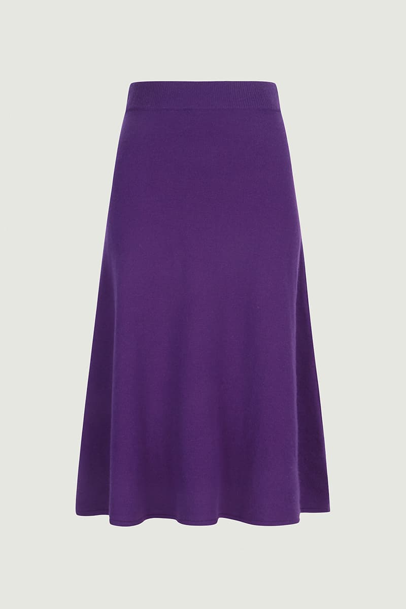 니트 플레어 스커트 CE3WFYSSK008C50