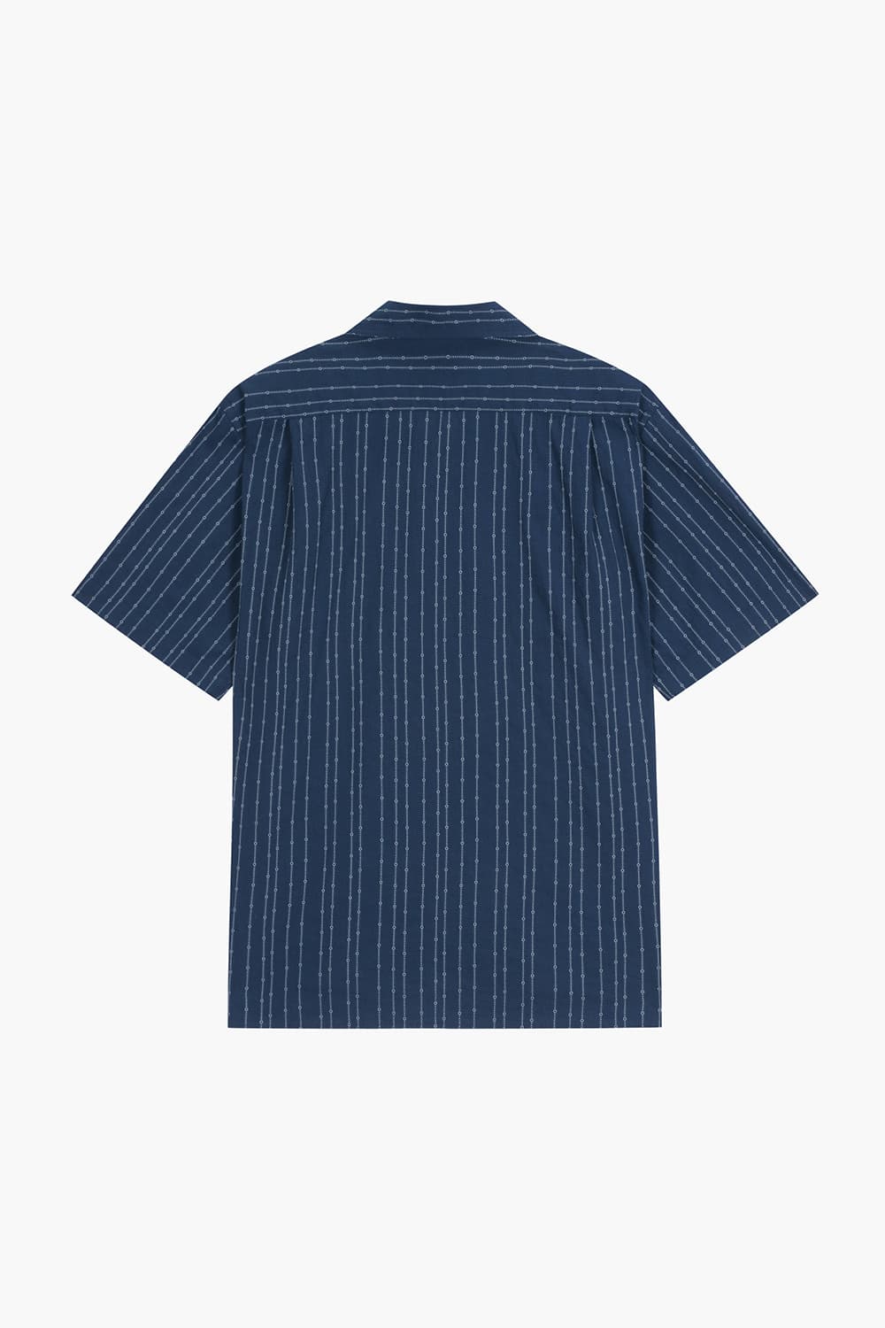 코튼 일러스트 스프라이프 테일러드 카라 반소매 셔츠 BD1401301