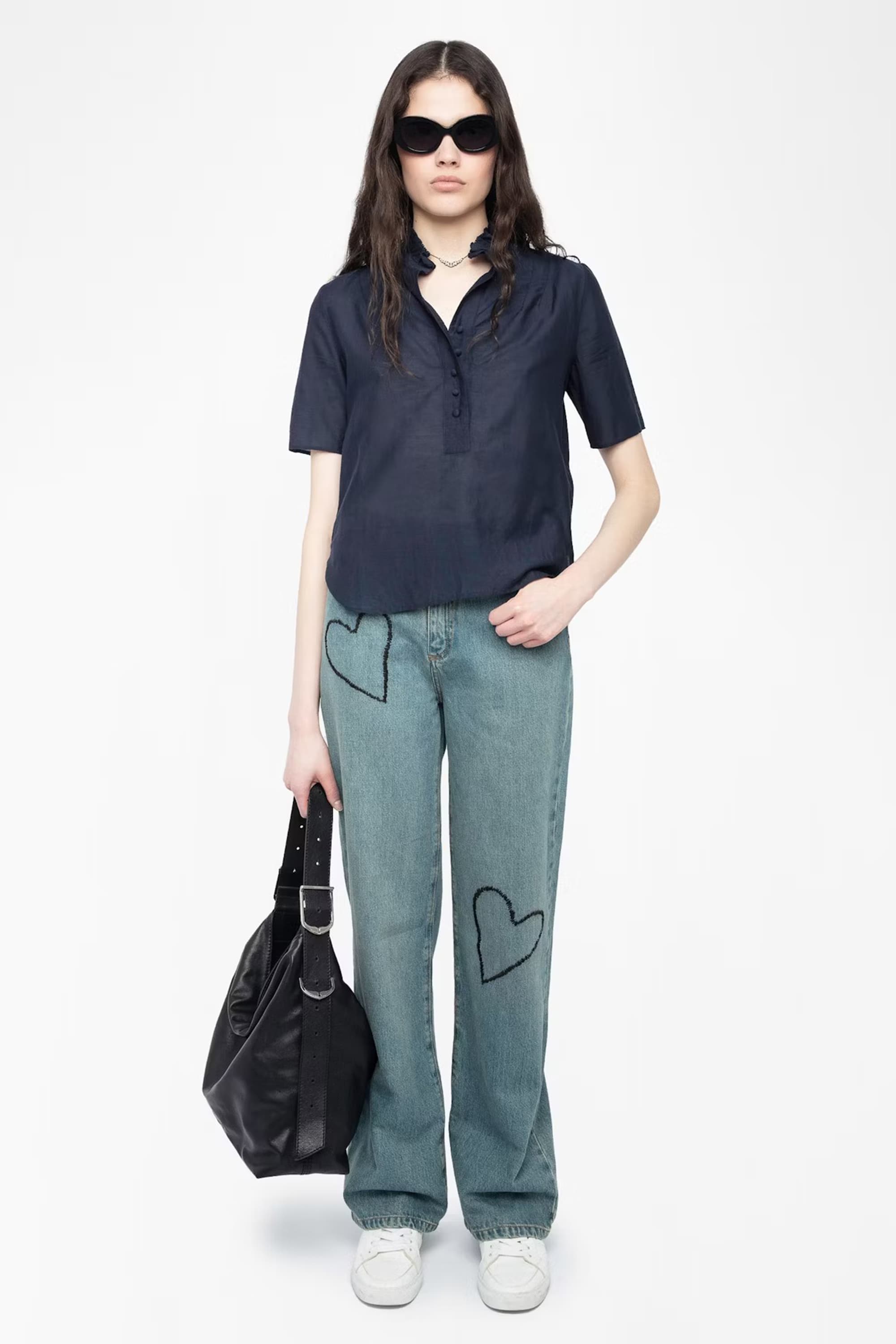 Elio Heart Denim Pants