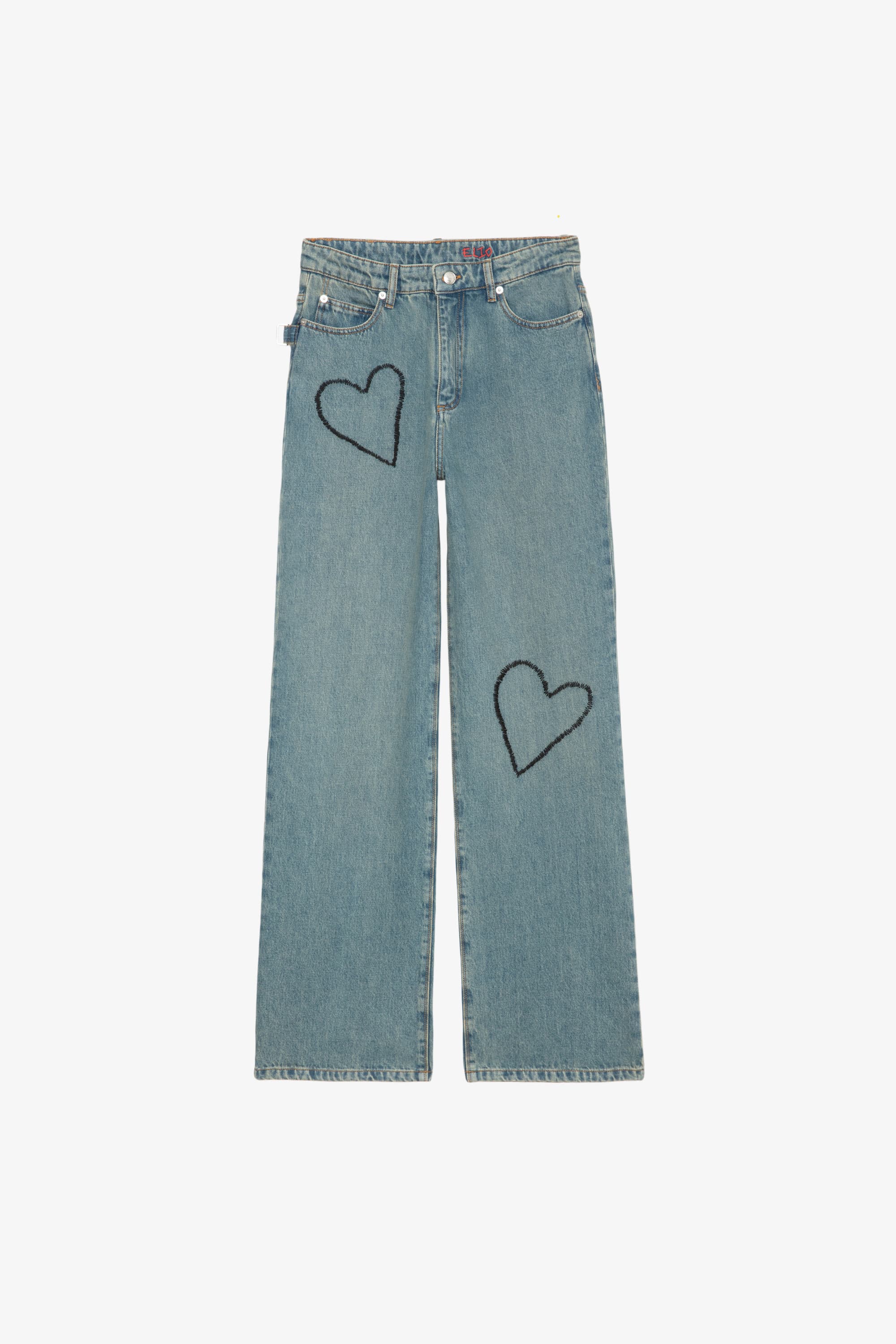 Elio Heart Denim Pants