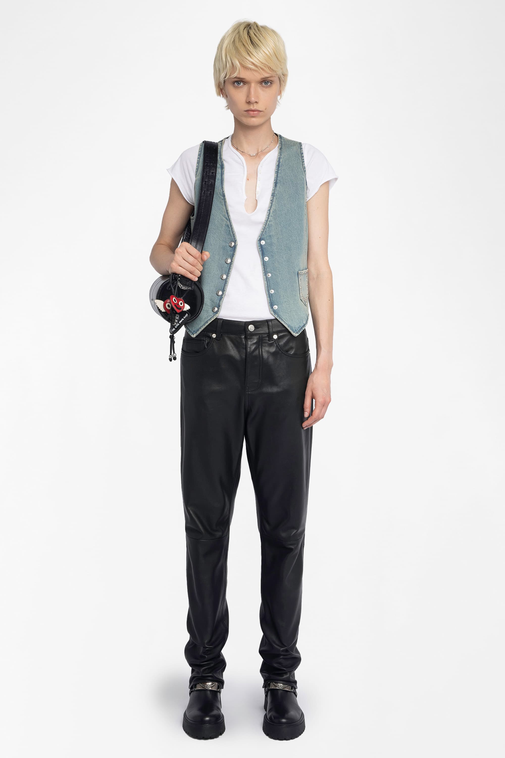 Gillier Denim Studs Vest