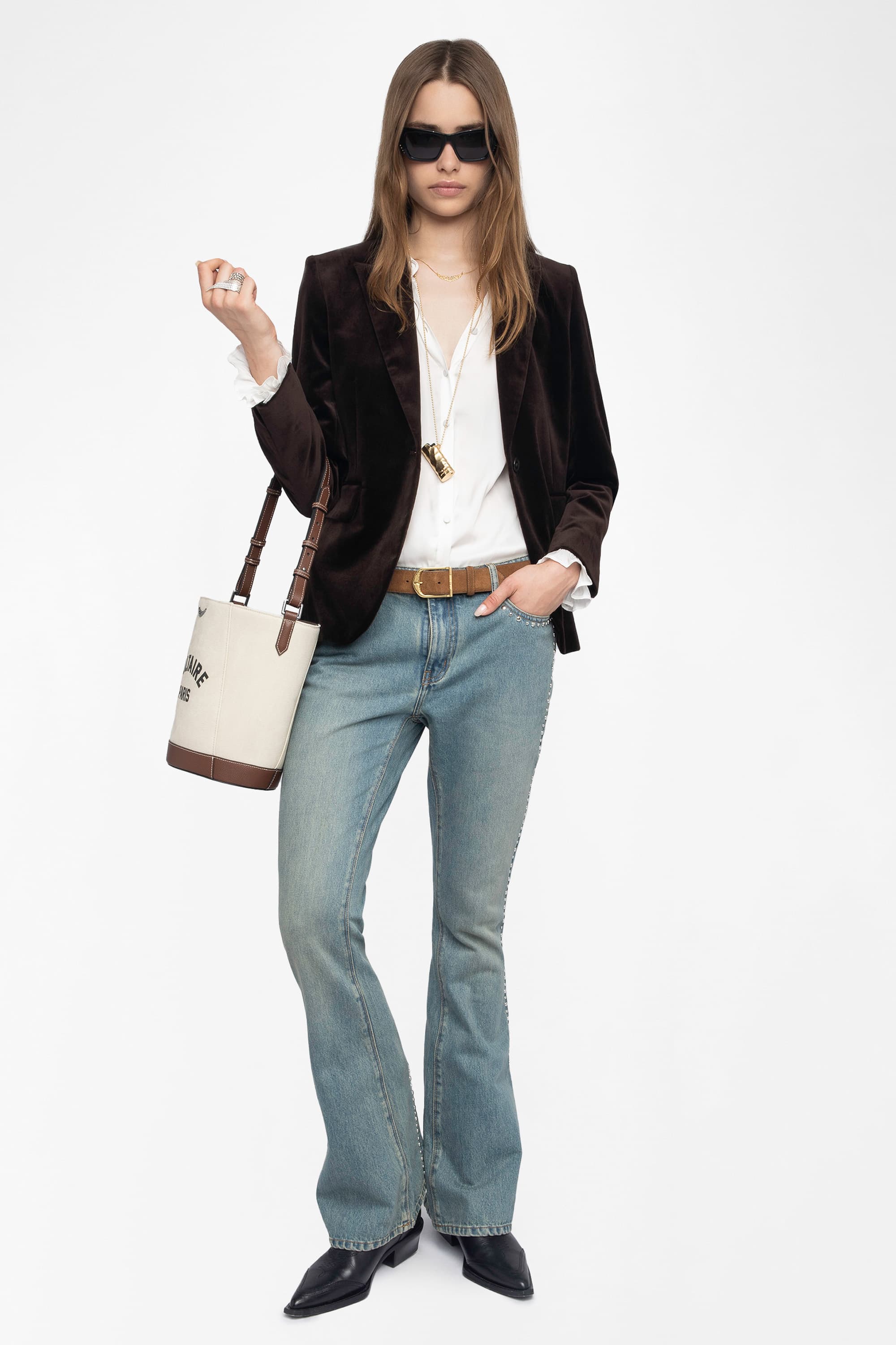 Eclip Studs Denim Pants