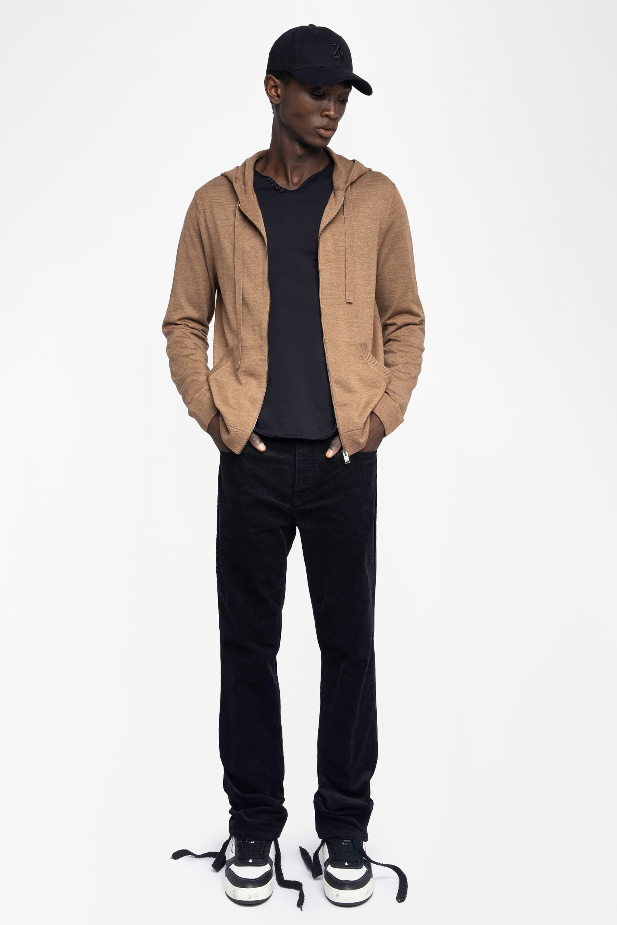Clash Wool Zip-Up Cardigan