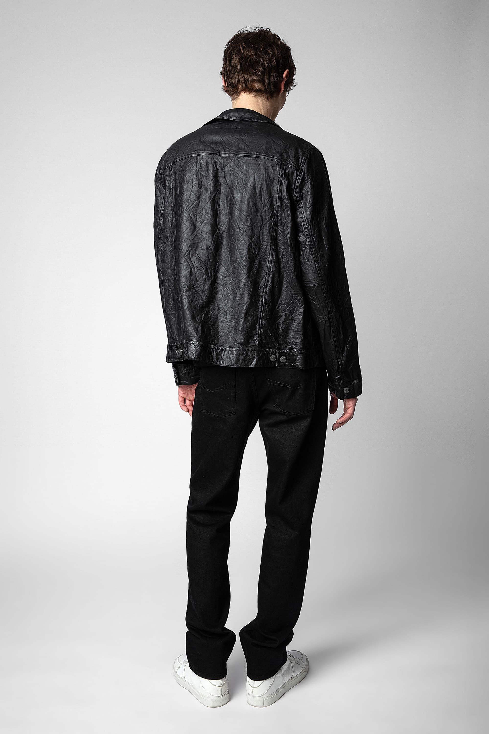 Base Crinkled Leather Jacket