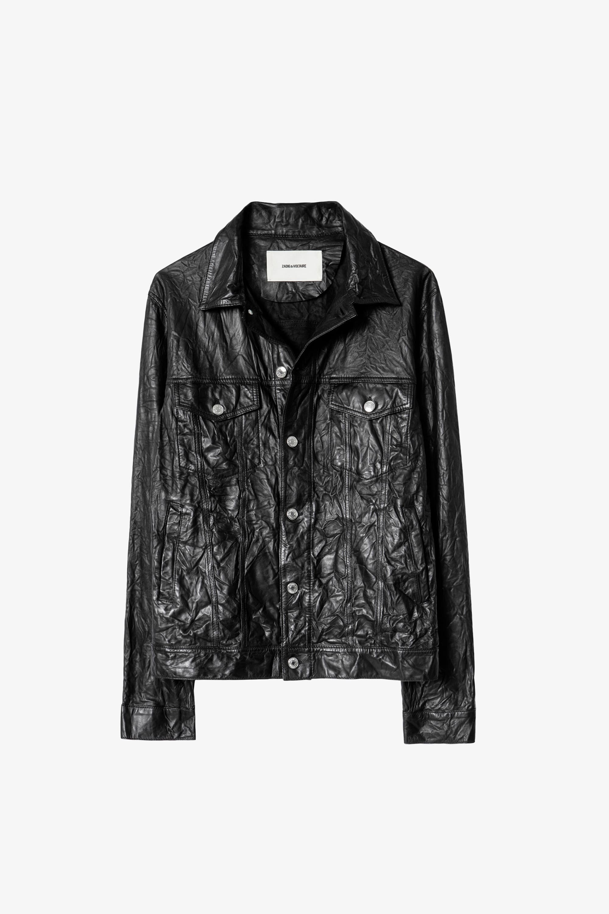 Base Crinkled Leather Jacket