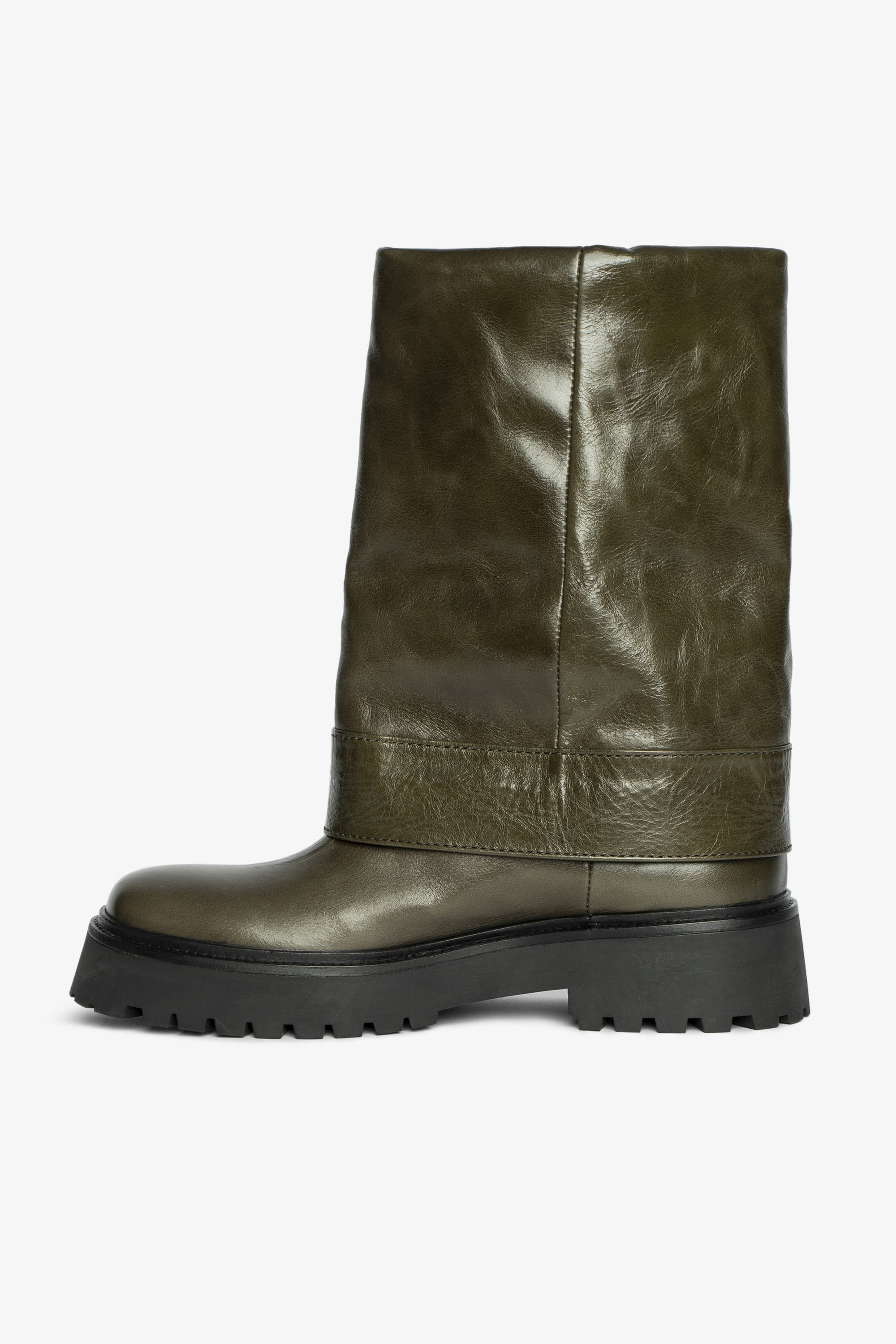 Angie Sleeve Vintage Patent Boots