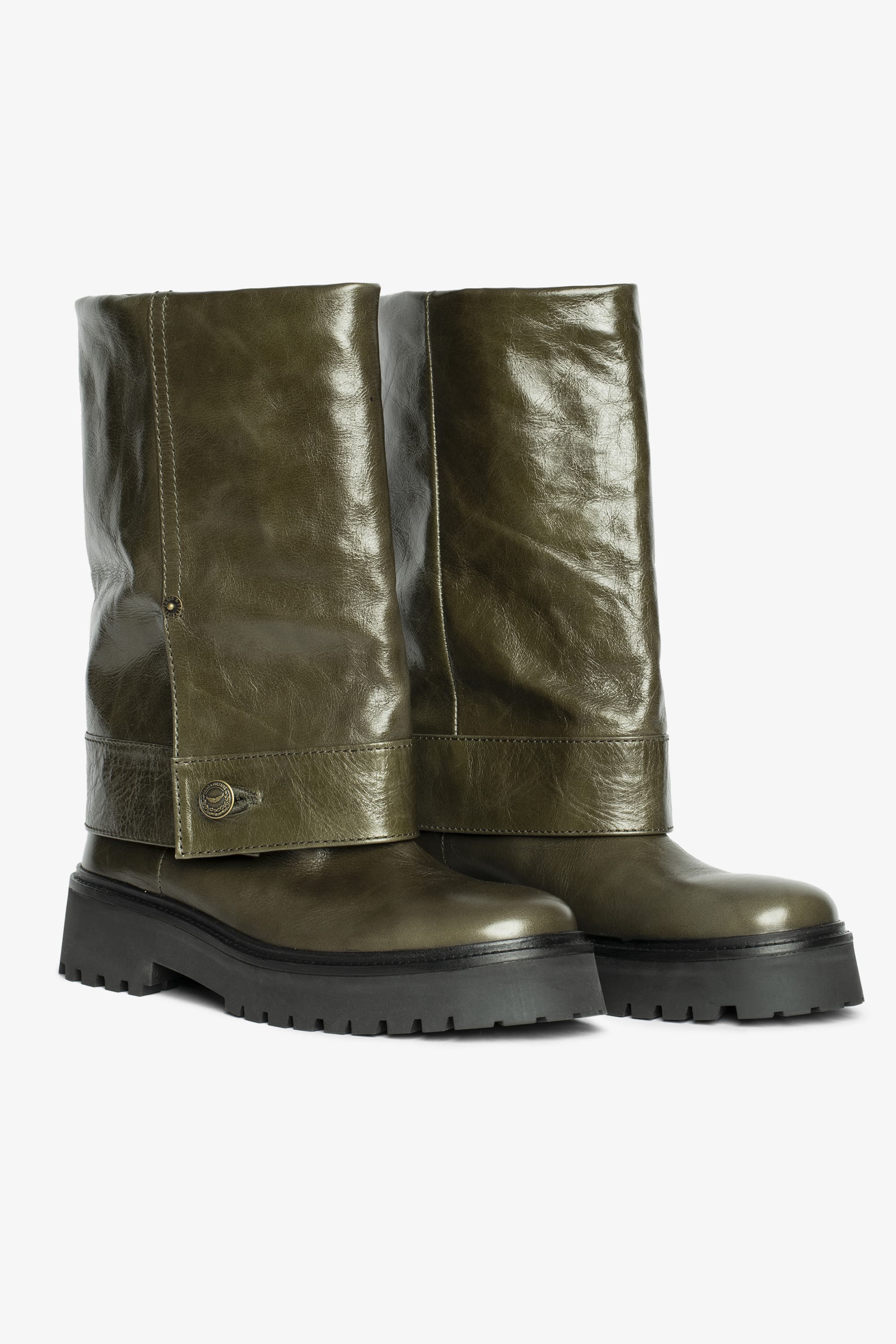 Angie Sleeve Vintage Patent Boots