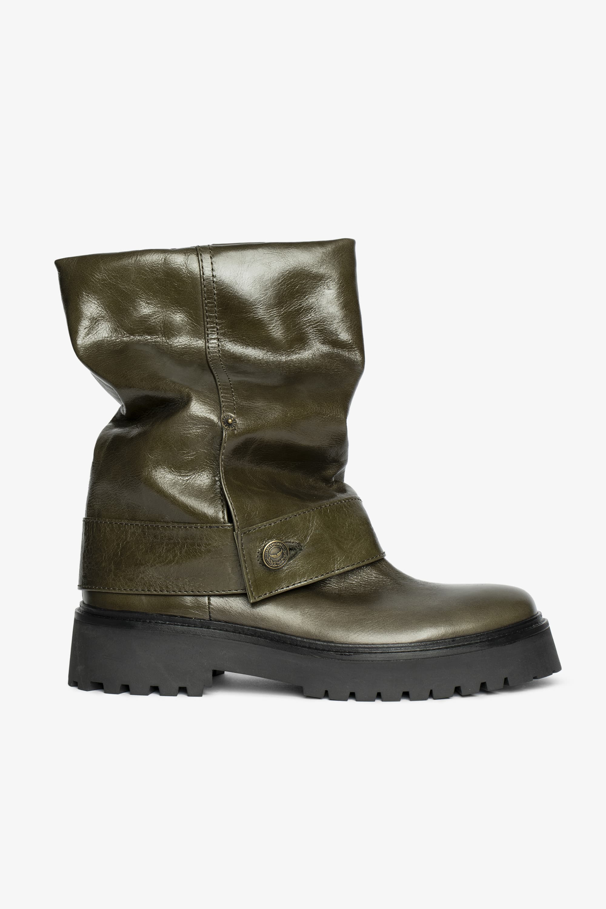 Angie Sleeve Vintage Patent Boots