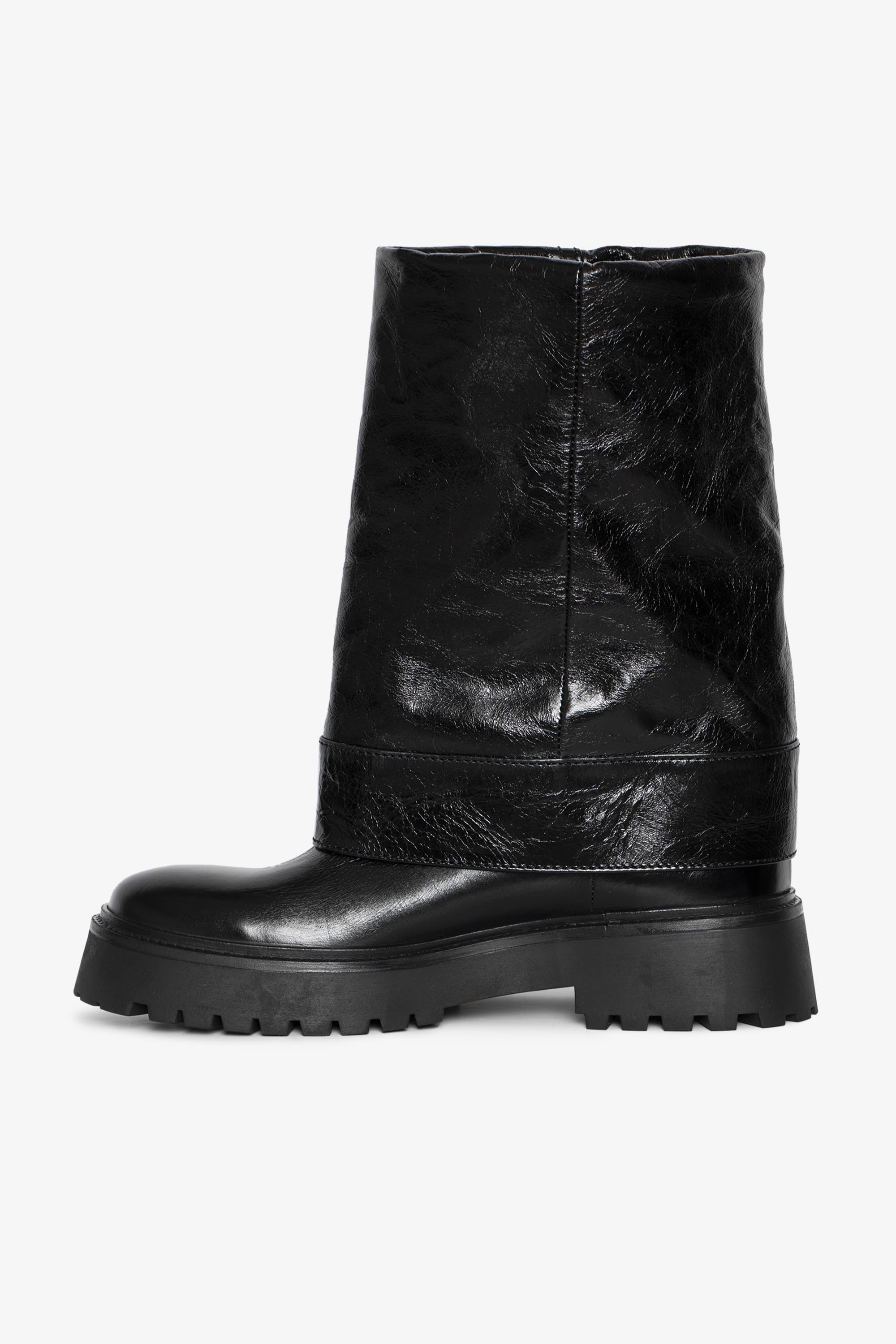 Angie Sleeve Vintage Patent Boots