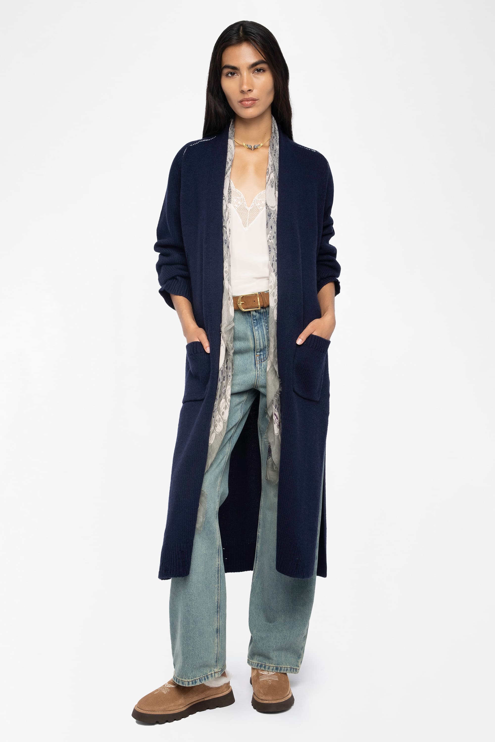 Salonny Skull Long Cardigan