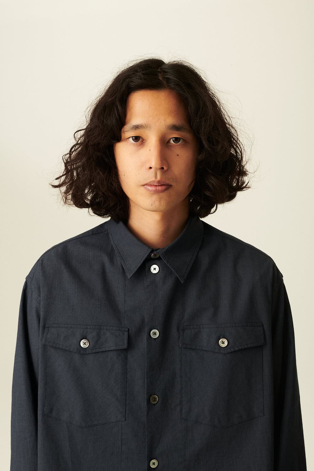 SEFTON 린넨 버튼 다운 투 포켓 셔츠 242 170 0101NBS