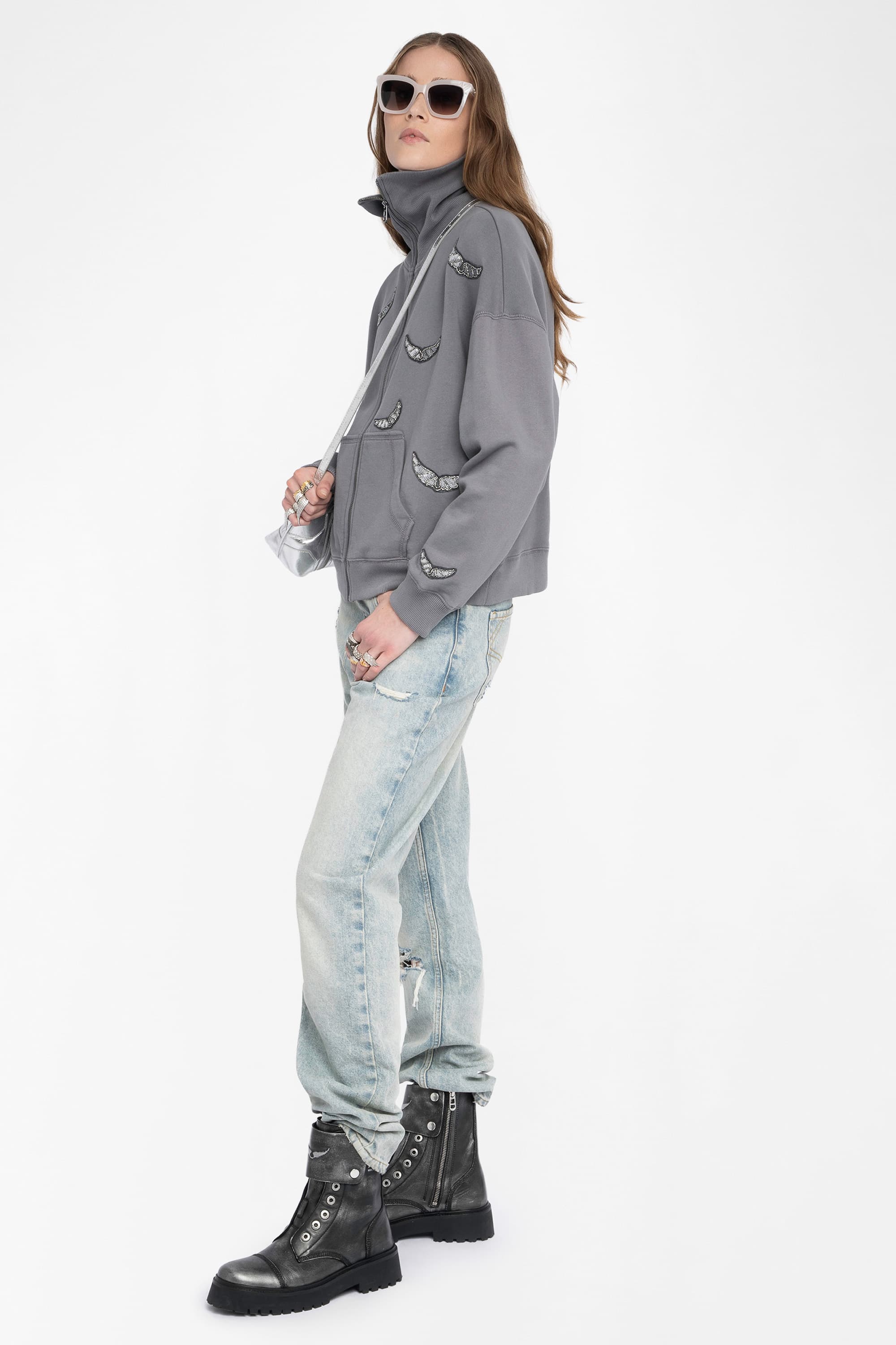 Milly Zip-Up Wings Cardigan