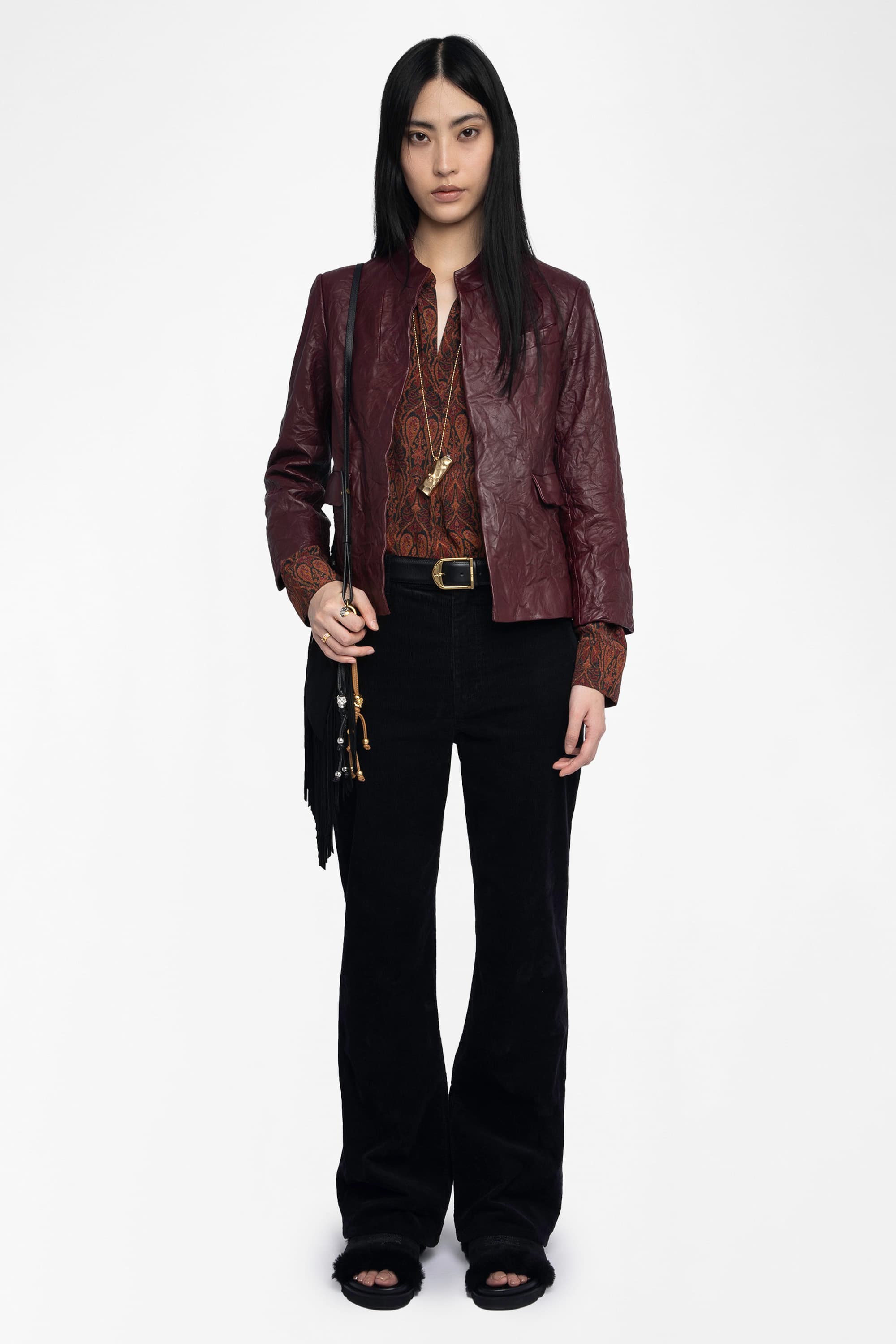 Veryn Crinkled Leather Jacket