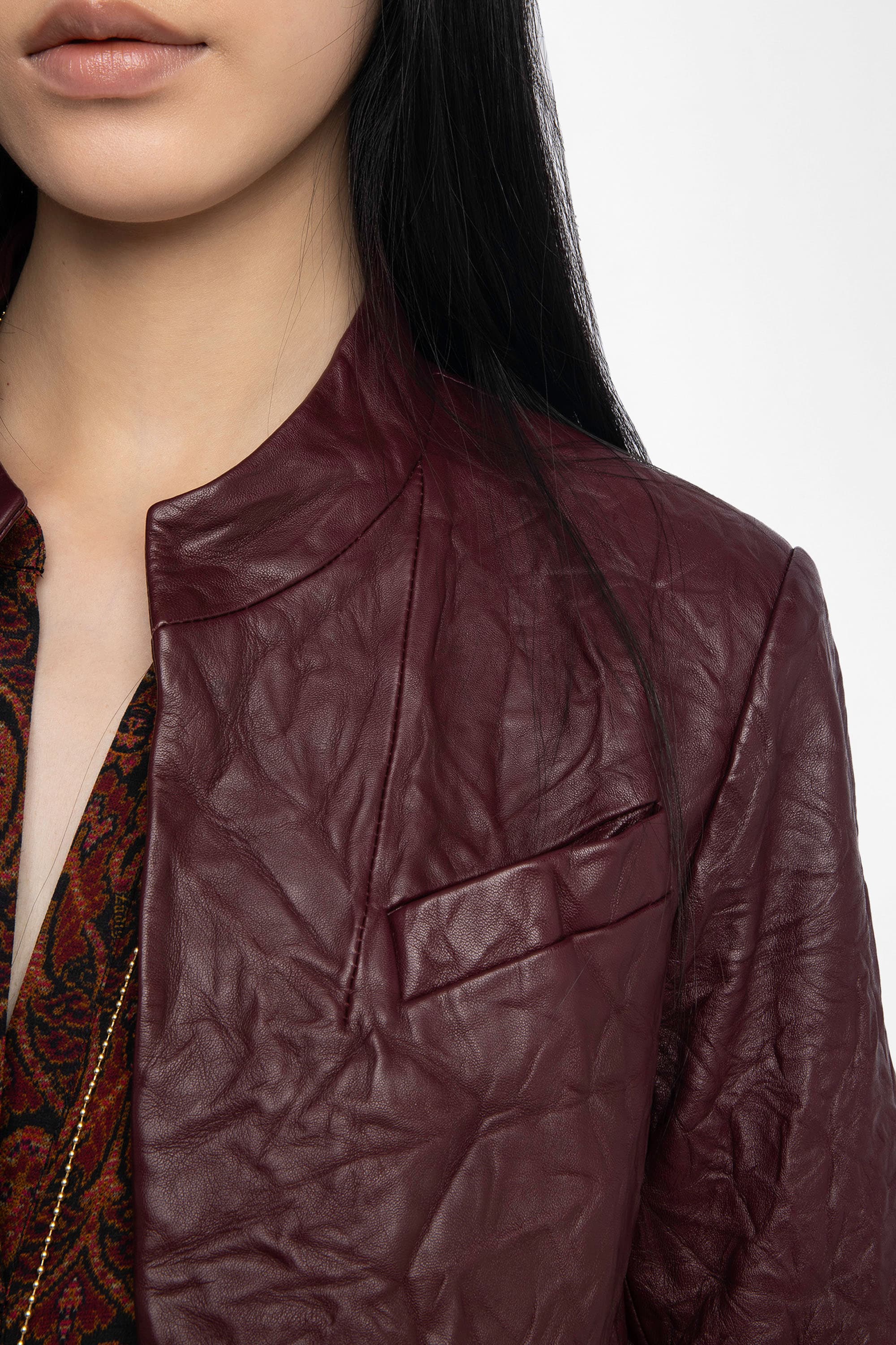 Veryn Crinkled Leather Jacket