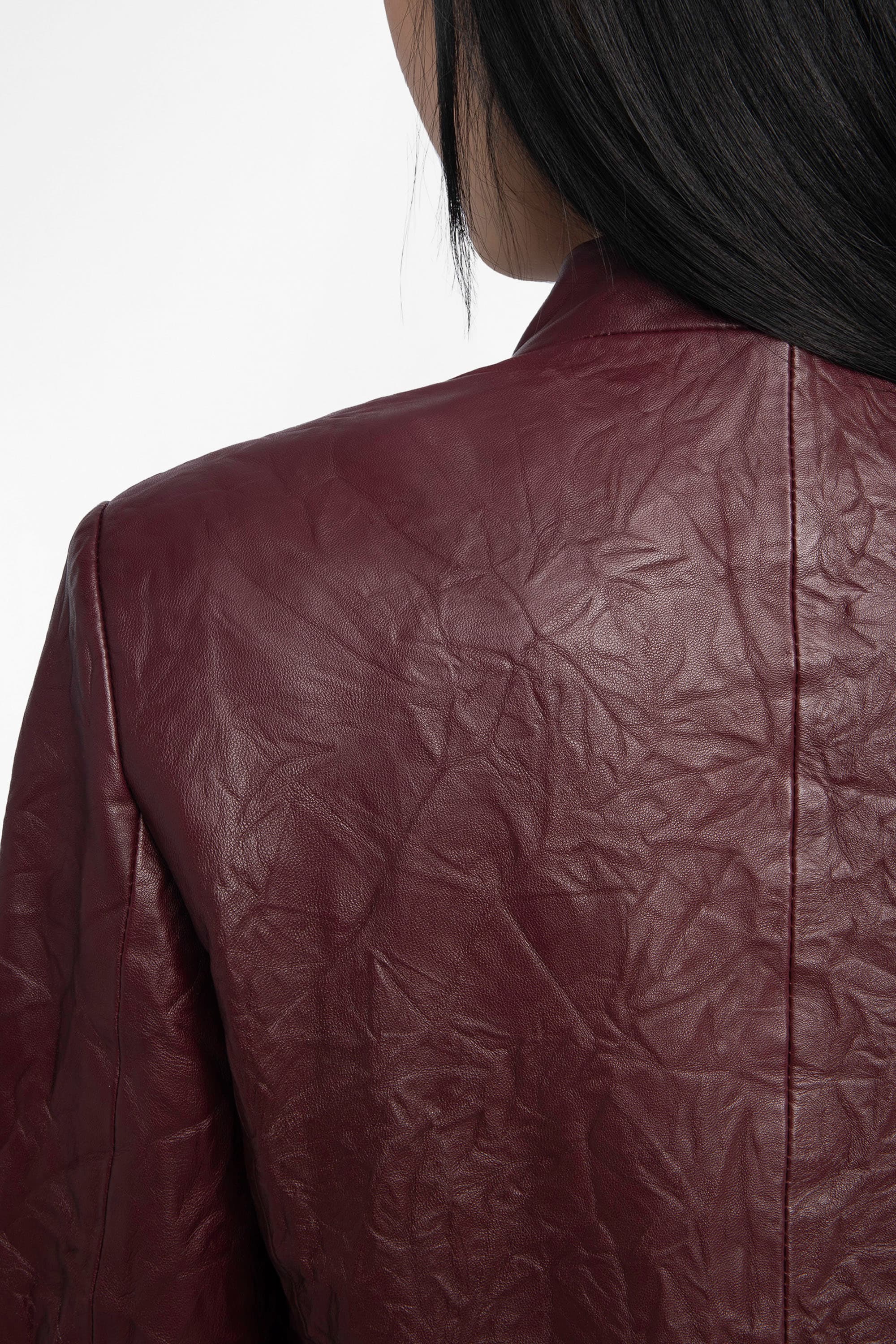 Veryn Crinkled Leather Jacket