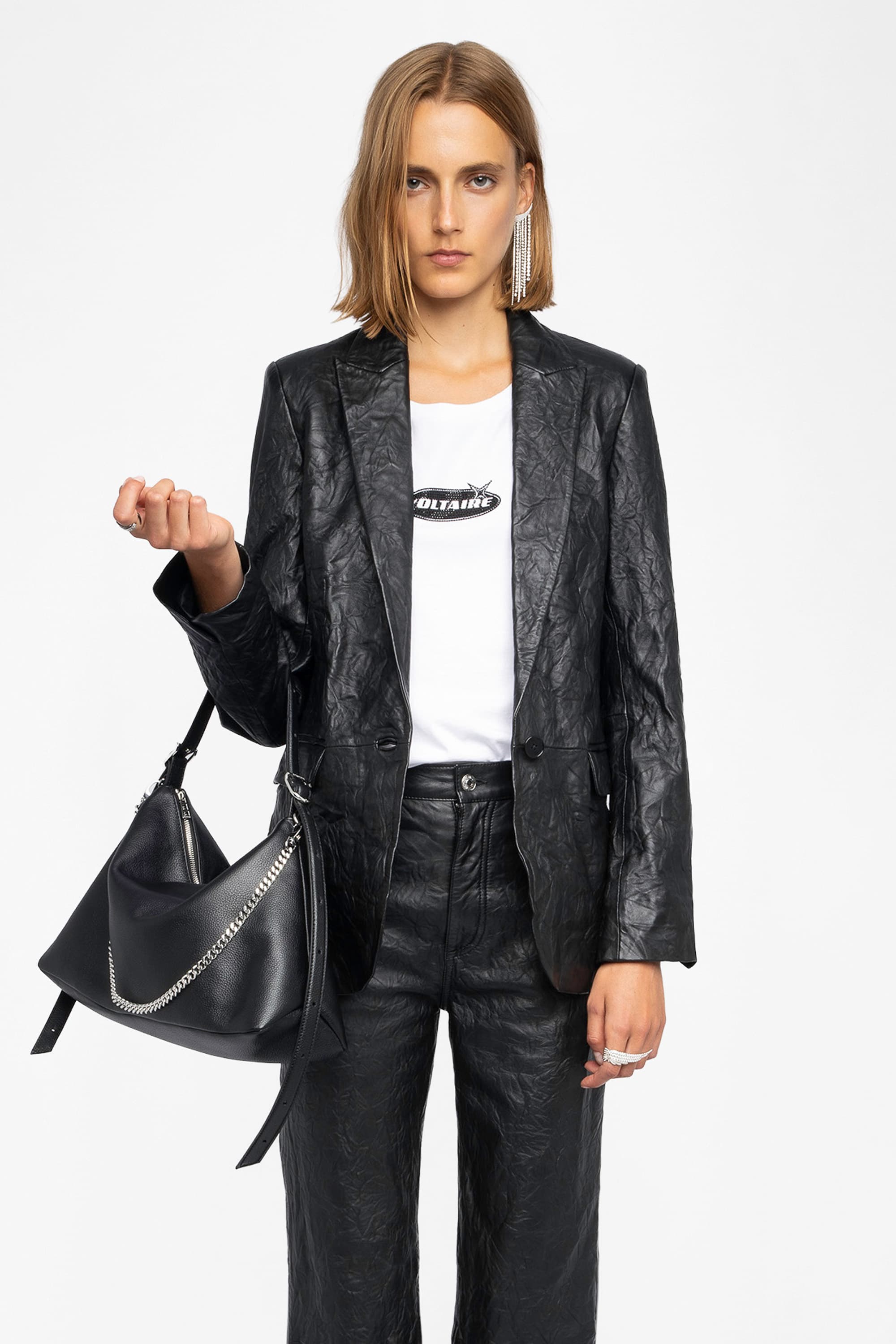 Valse Crinkled Leather Jacket