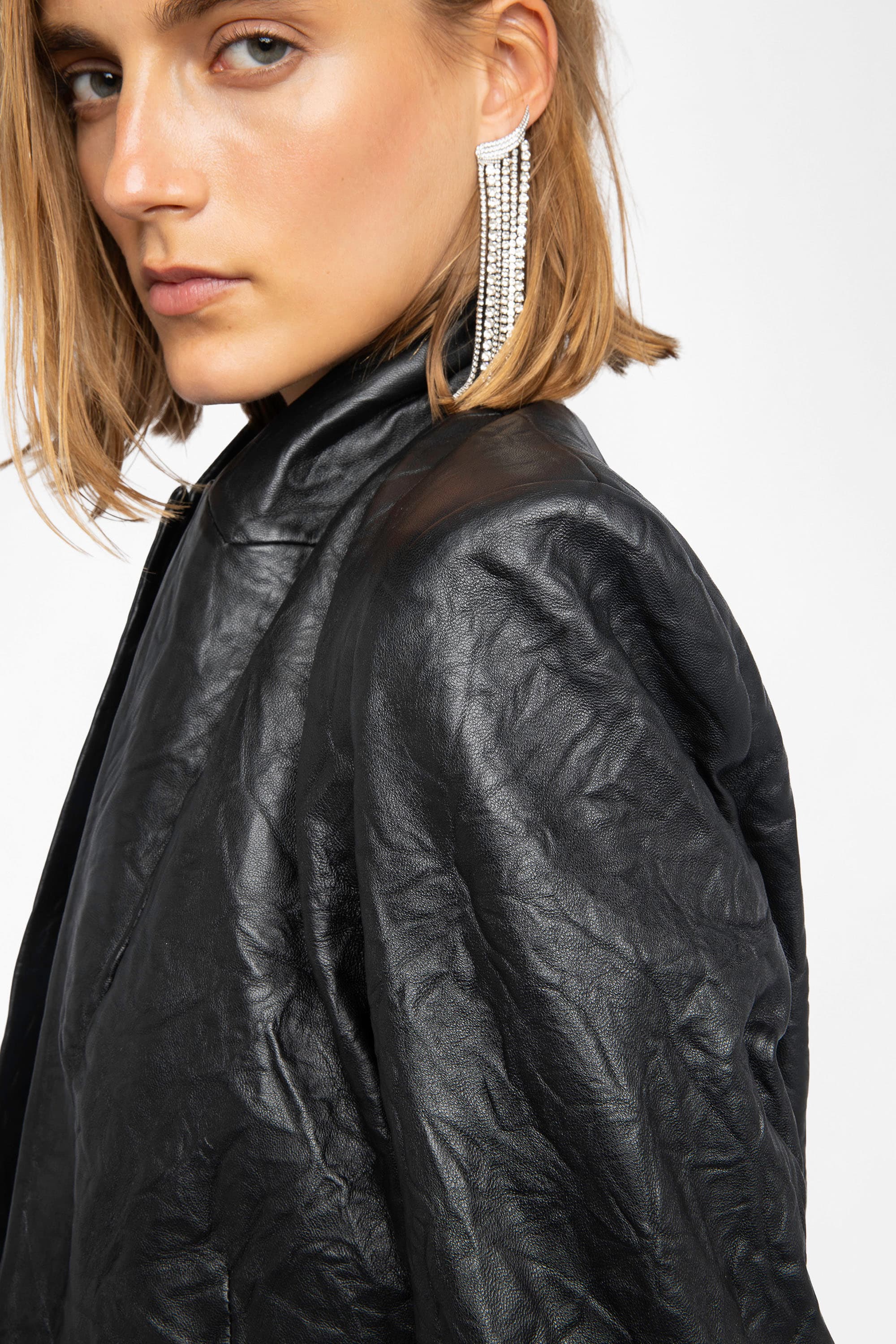 Valse Crinkled Leather Jacket