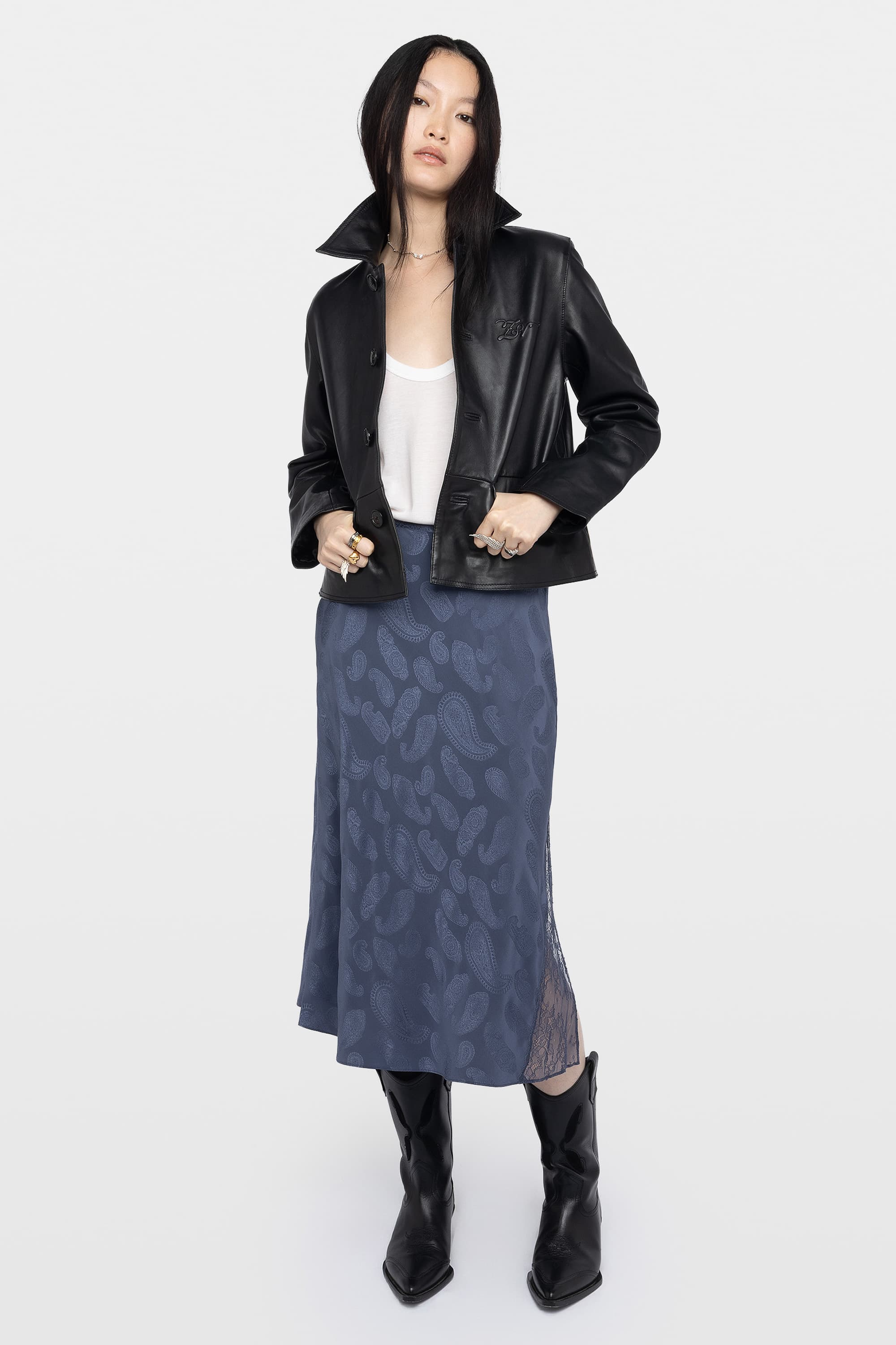 Jayla Paisley Silk Skirt