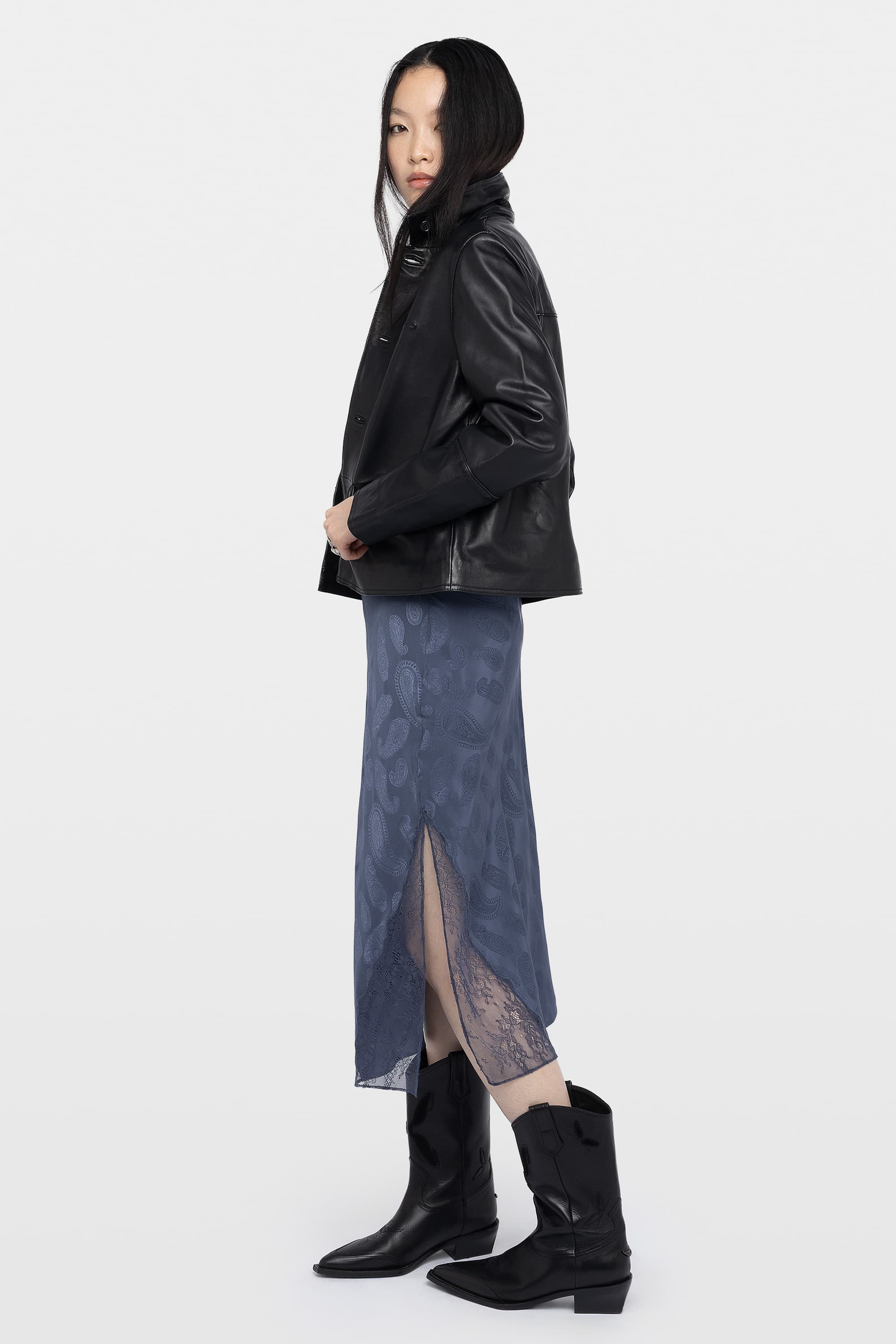 Jayla Paisley Silk Skirt