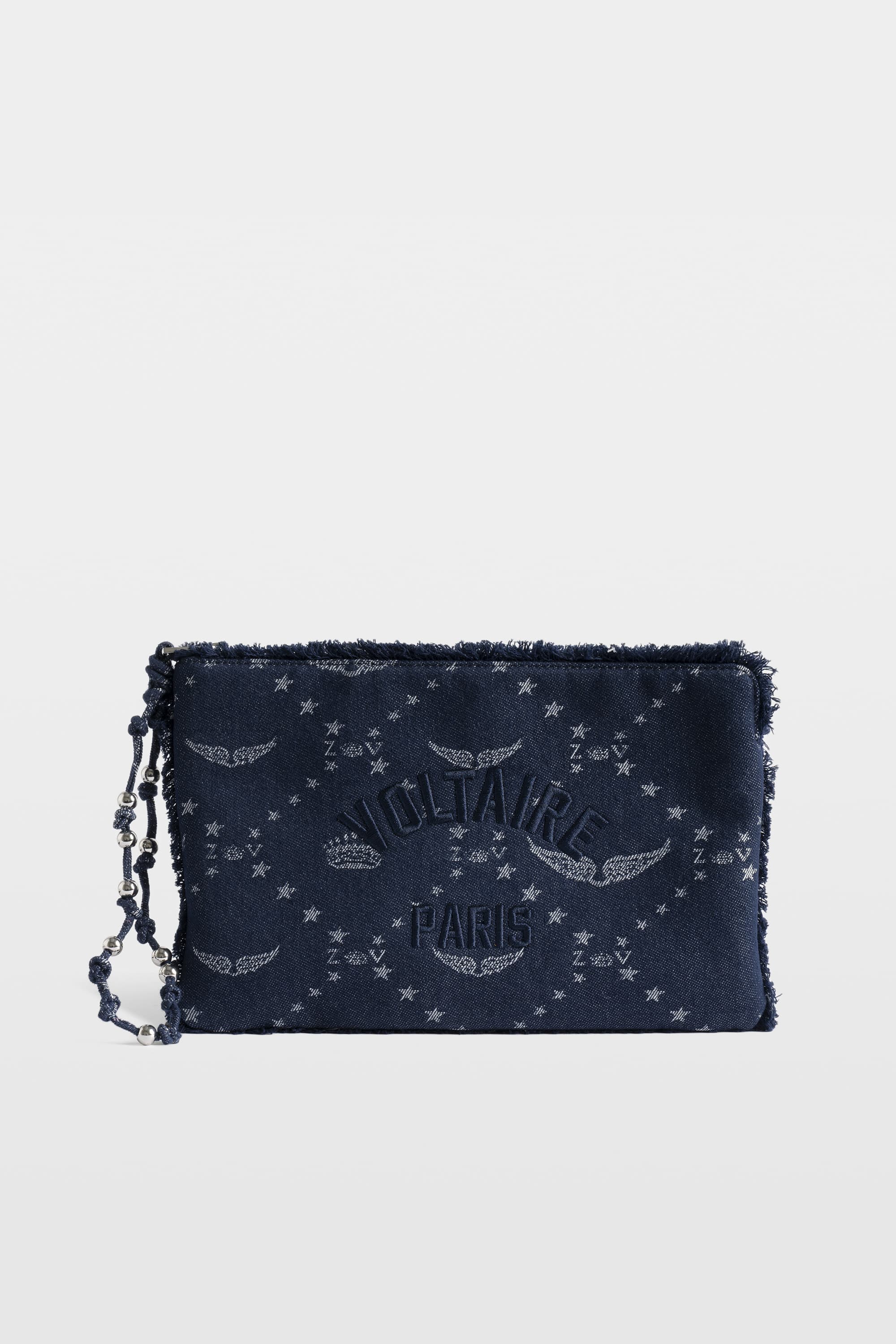 Angel Denim Monogram Clutch