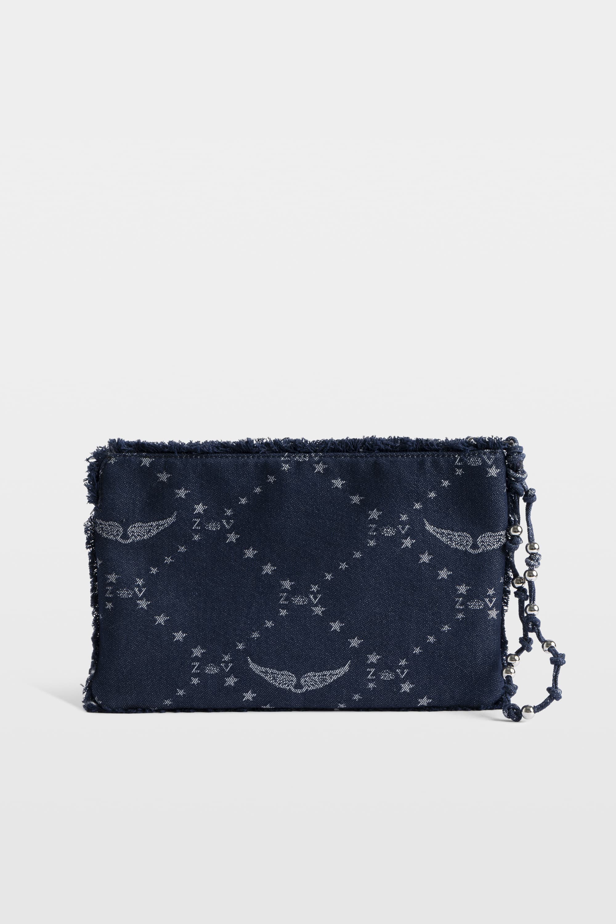 Angel Denim Monogram Clutch