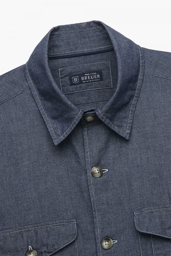 코튼 인디고 셔츠자켓 네이비 RE1SMBASH202R64