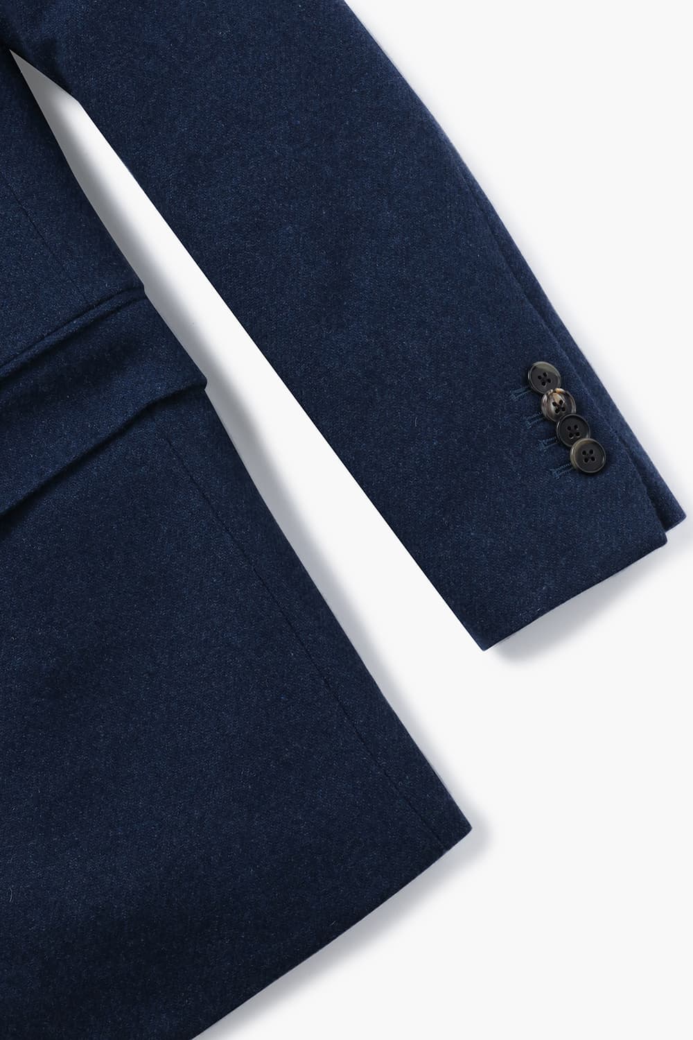 캐시미어 혼방 솔리드 자켓 블루 RE2FMBAJA206R64