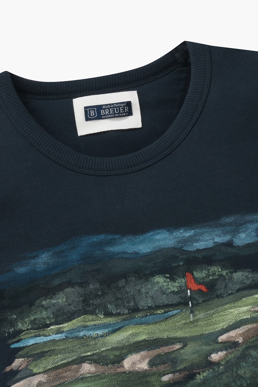 브로이어골프 그린 핸드페인팅 맨투맨 다크네이비 RE2FMBAPO301R66