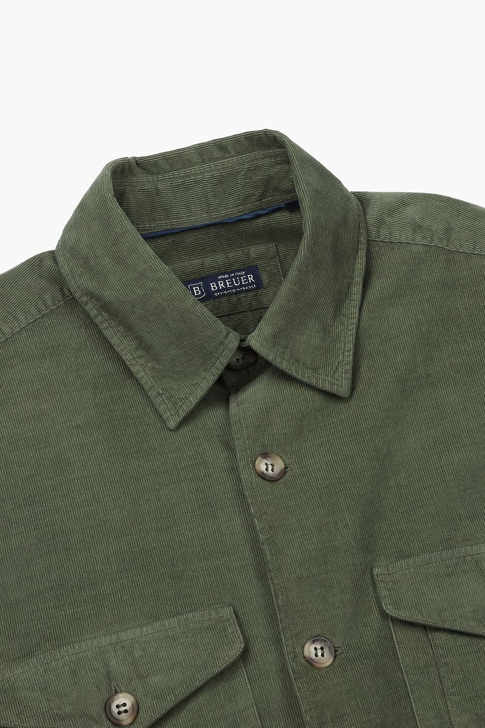 코튼 코듀로이 셔켓 카키 RE2FMBASH201R77