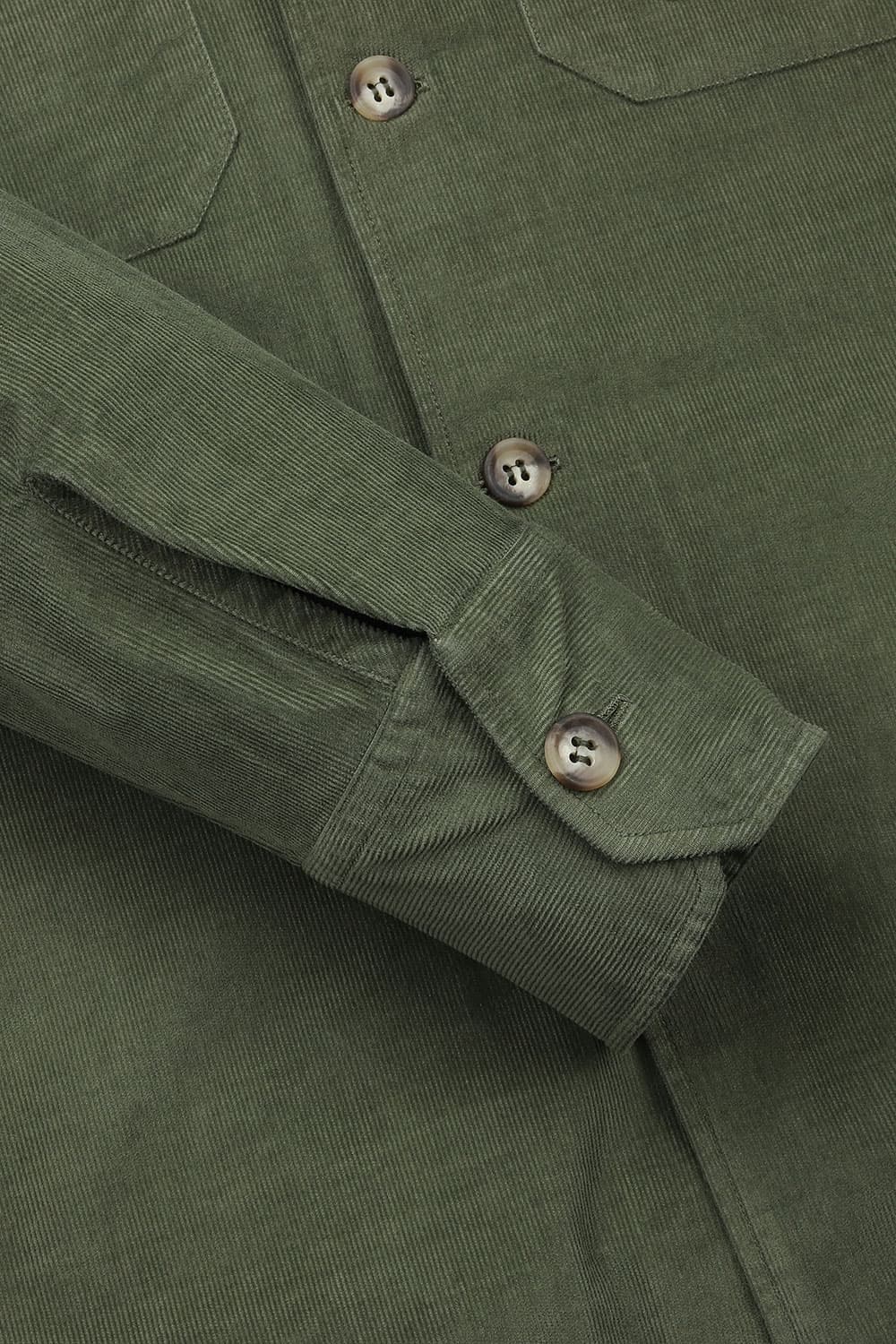 코튼 코듀로이 셔켓 카키 RE2FMBASH201R77