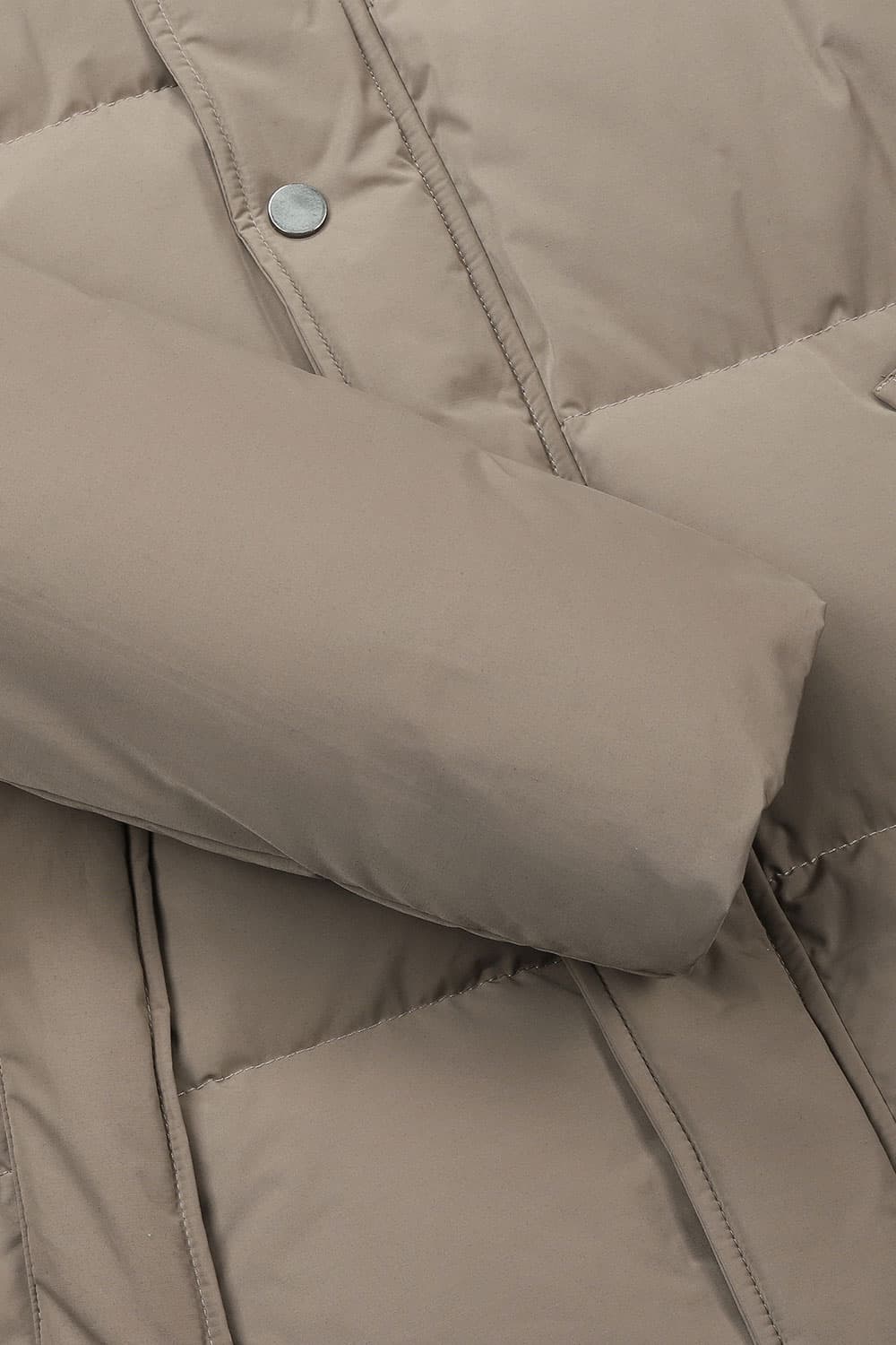 롱 후드 구스점퍼 라이트 브라운 RE2FMBAOT806R82