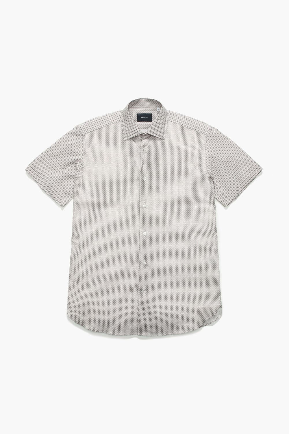 코튼 도트 패턴 반소매 셔츠 23SK11EEE