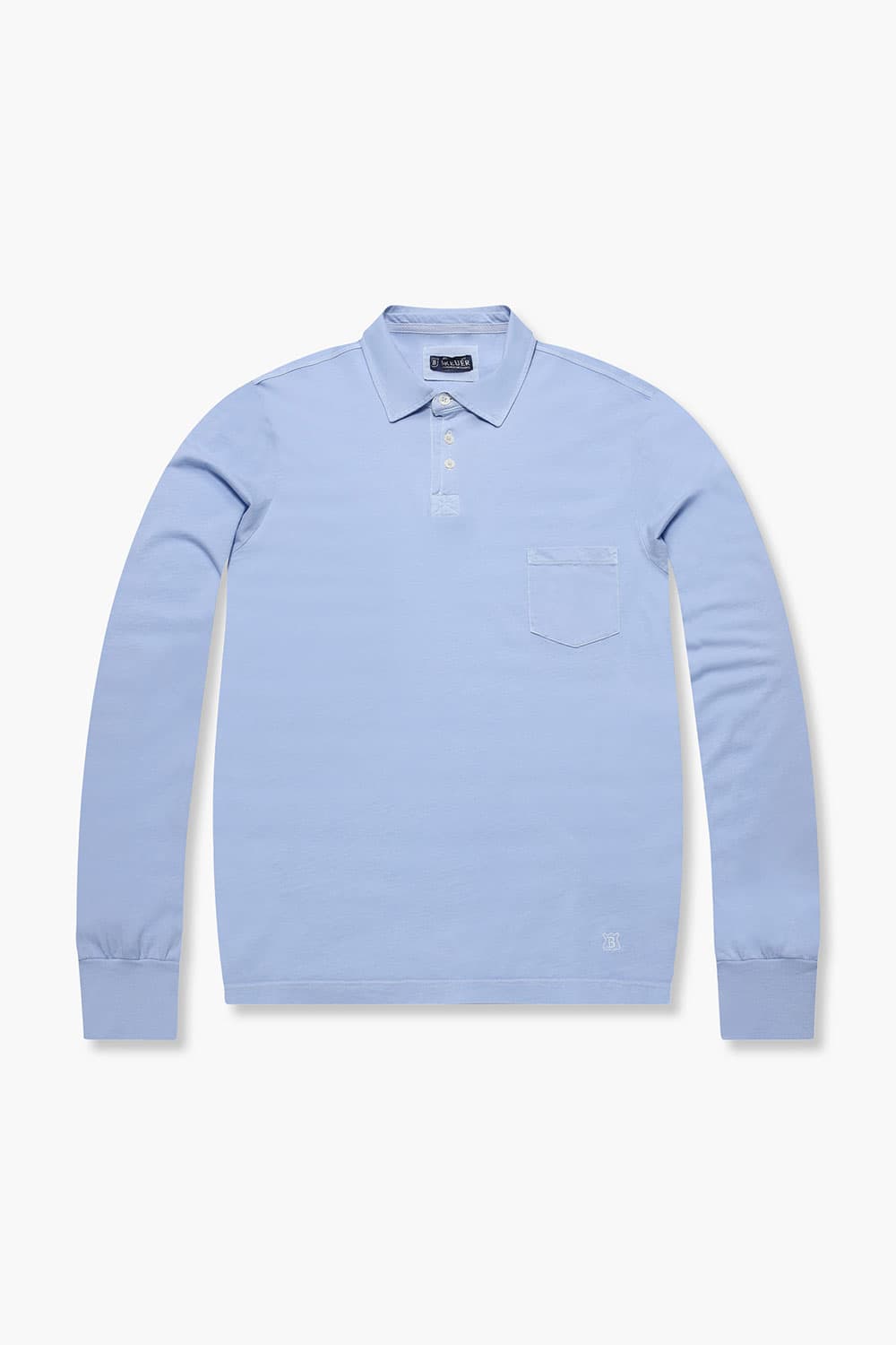 코튼 폴로 긴소매 티셔츠 블루 RE3SMBAPO101R62