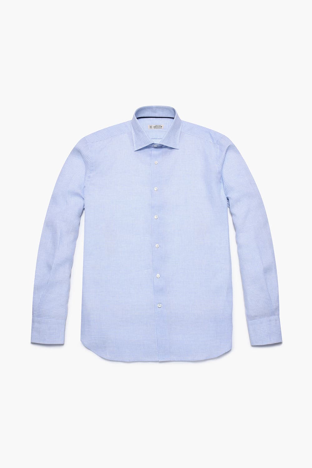 린넨 깅엄 체크 셔츠 BE050P342502