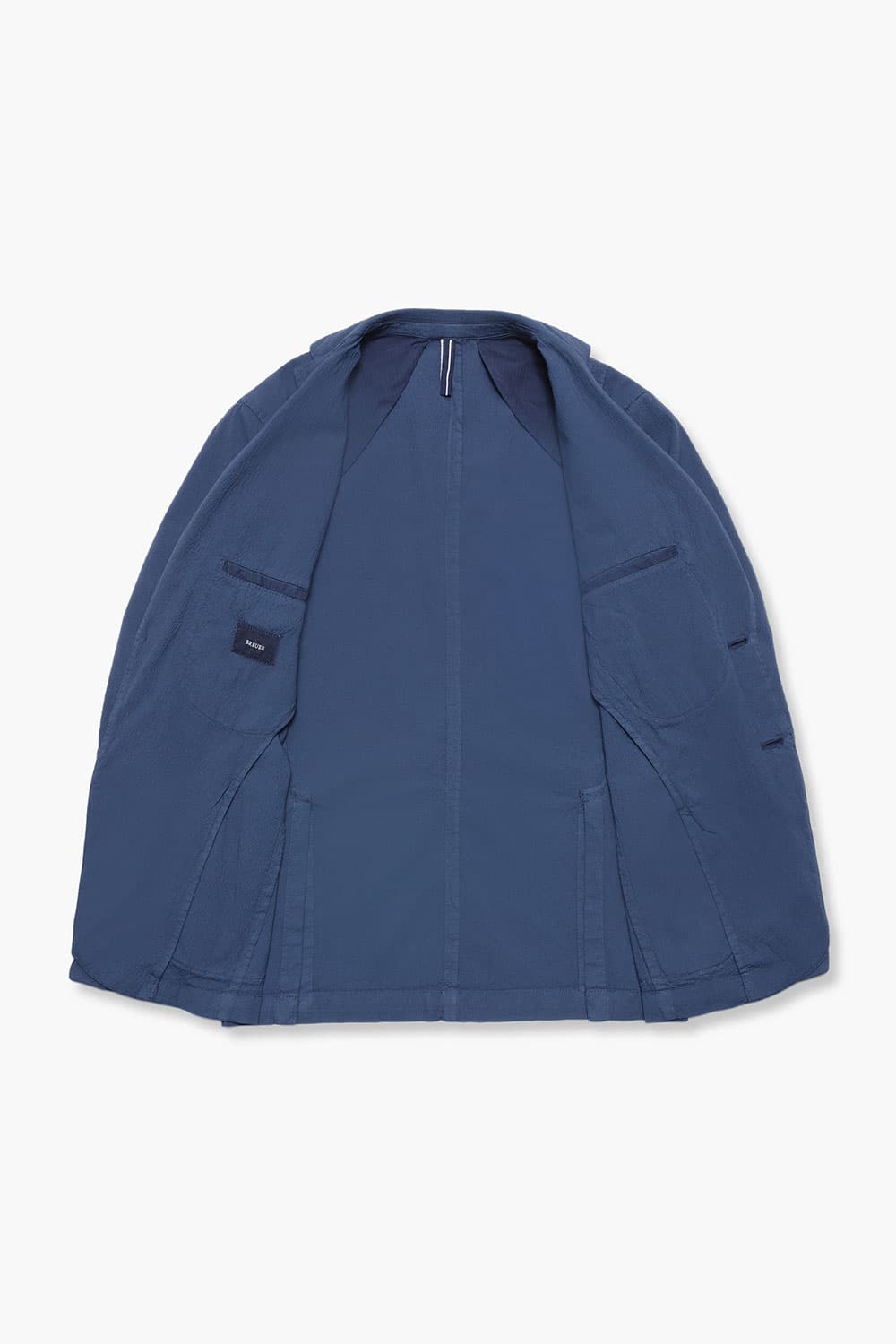 코튼 시어써커 솔리드 재킷 네이비 RE3SMBAJA904R65