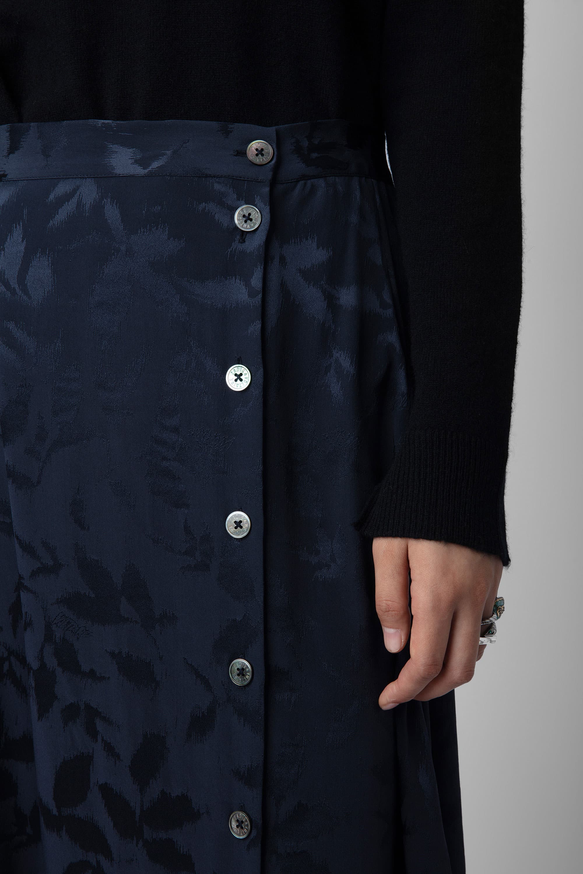 June Silk Jacquard Skirt