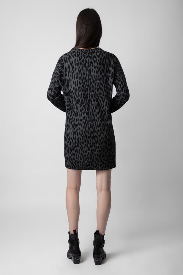Malia Leopard Cashmere Dress