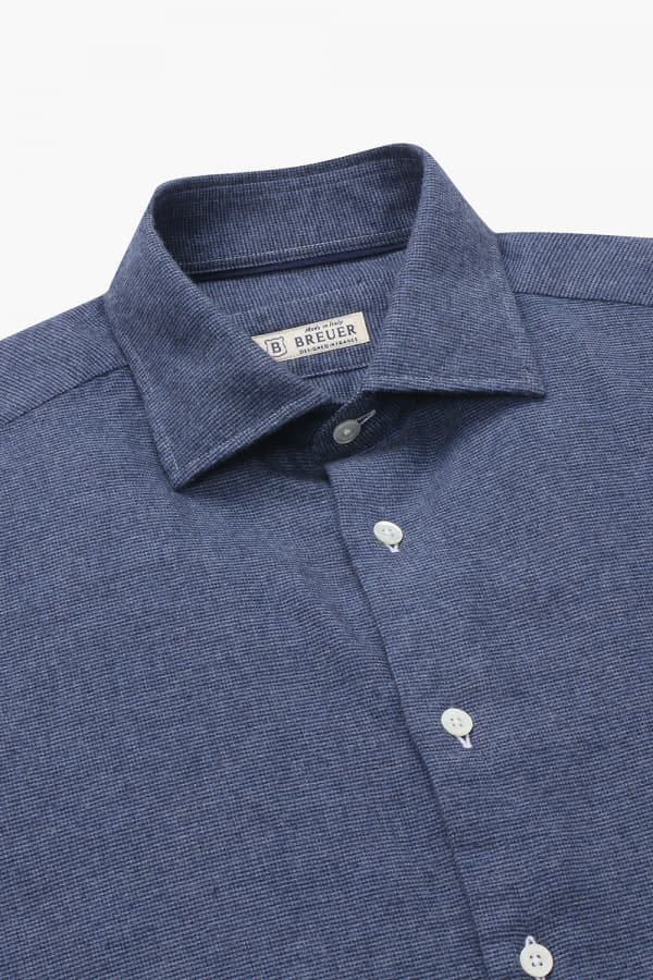 코튼 마이크로패턴 플란넬 셔츠 RE3FMBASH306R65