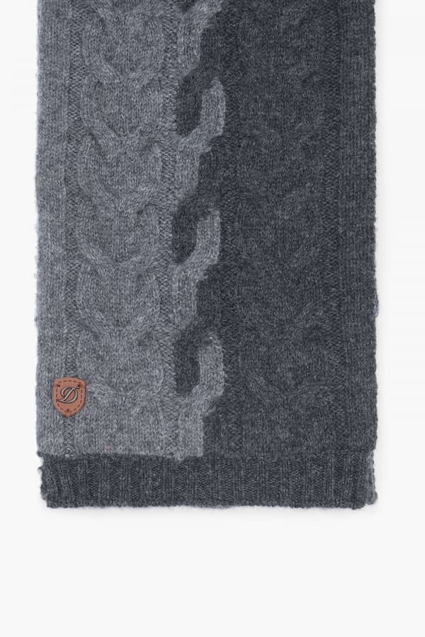 캐시미어 투톤 케이블 쁘띠 머플러 그레이 TE3FM64EM441TGY