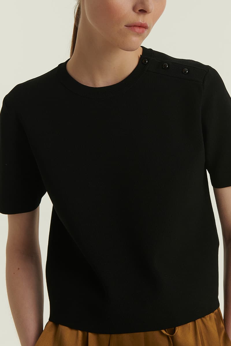 스트레치 숏슬리브스 니트 CE4SFYSTP027C99