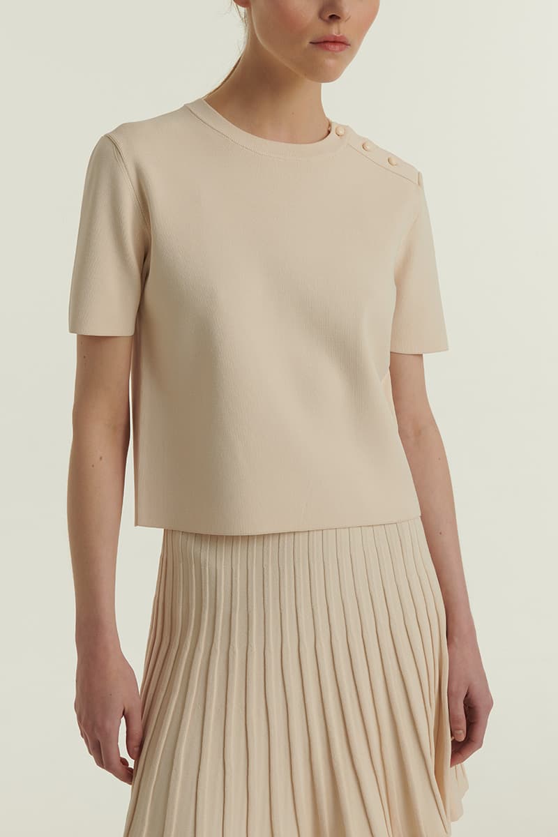 스트레치 숏슬리브스 니트 CE4SFYSTP027C01