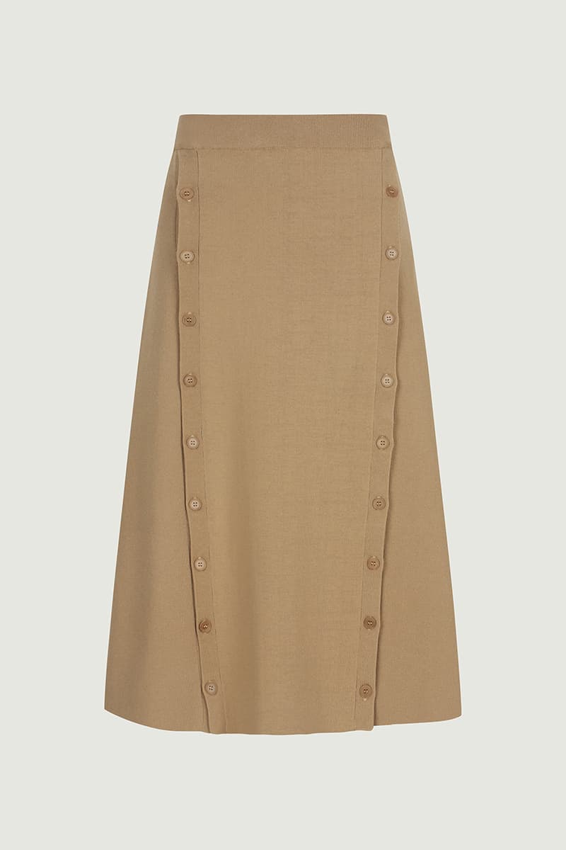 니트 버튼디자인 플레어 스커트 CE4SFYSSK046C85