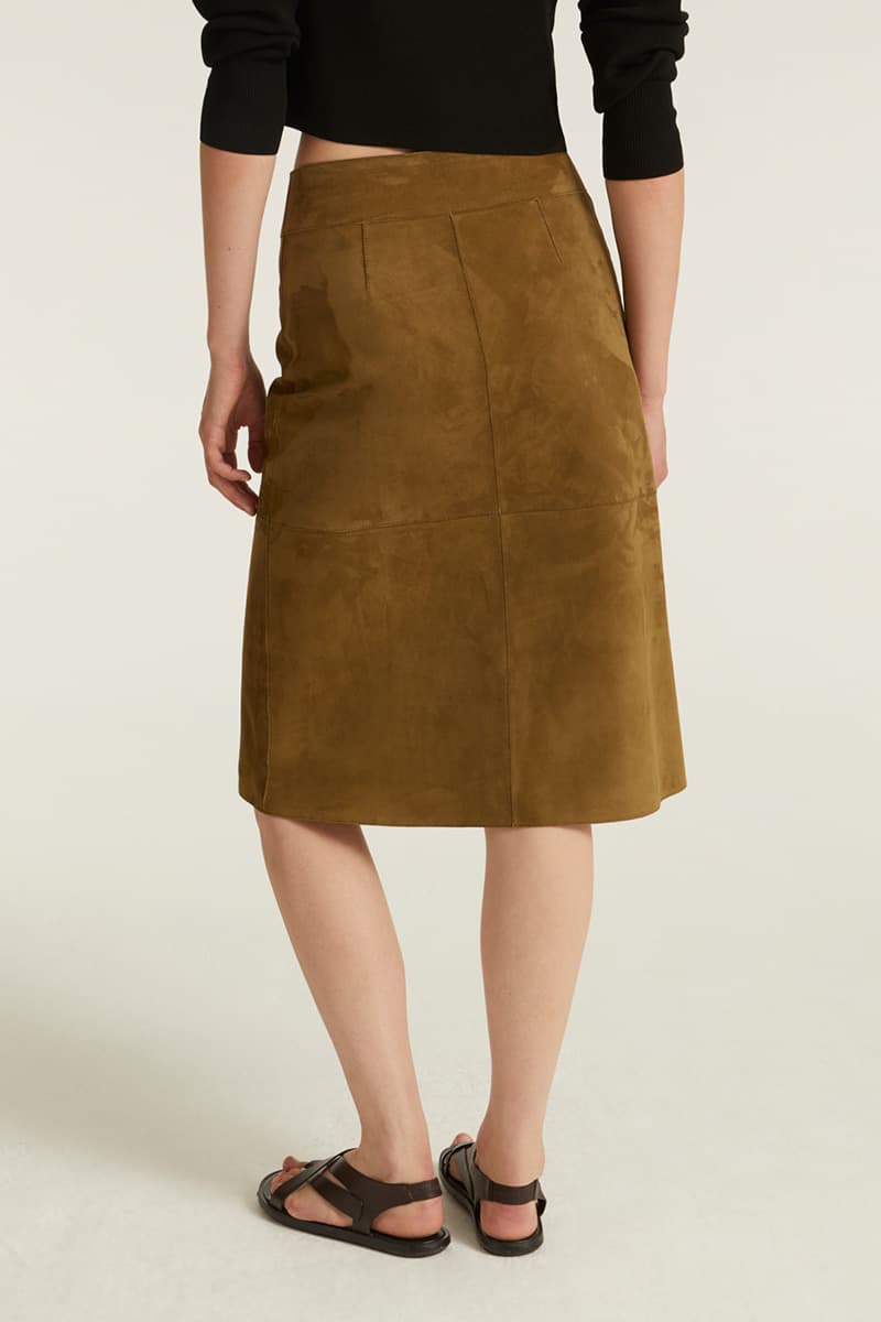 스웨이드 더블버튼 스커트 CE4SFYSSK019C95
